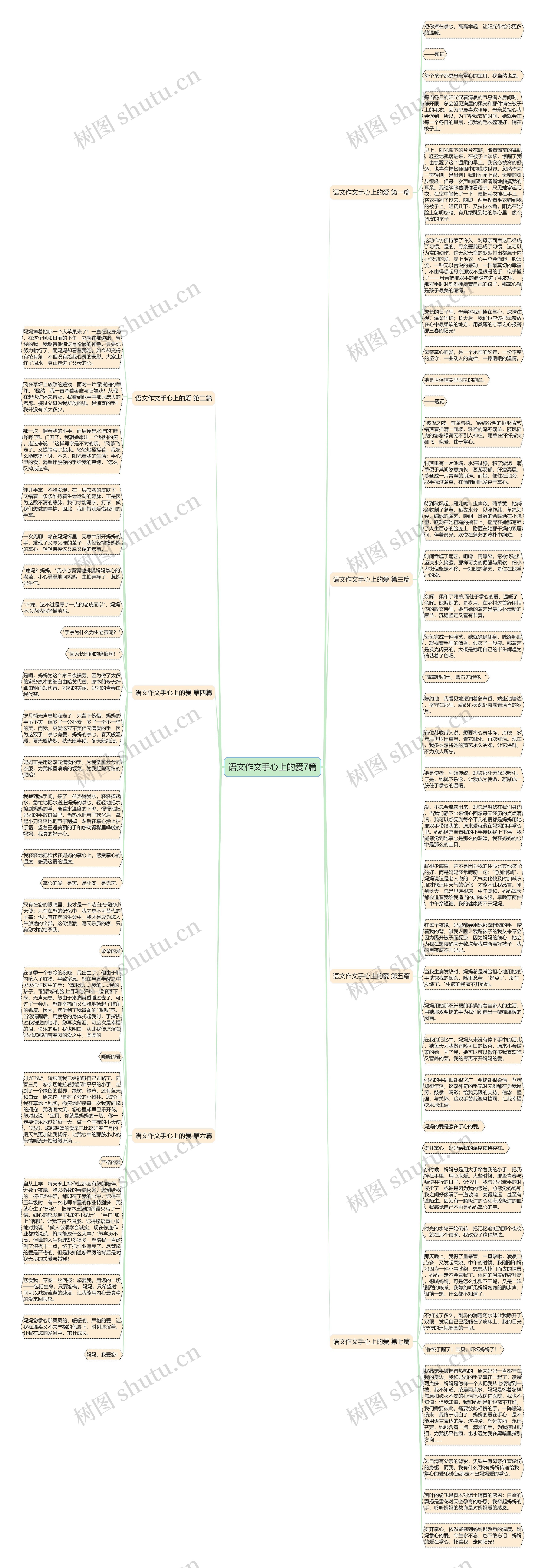语文作文手心上的爱7篇思维导图