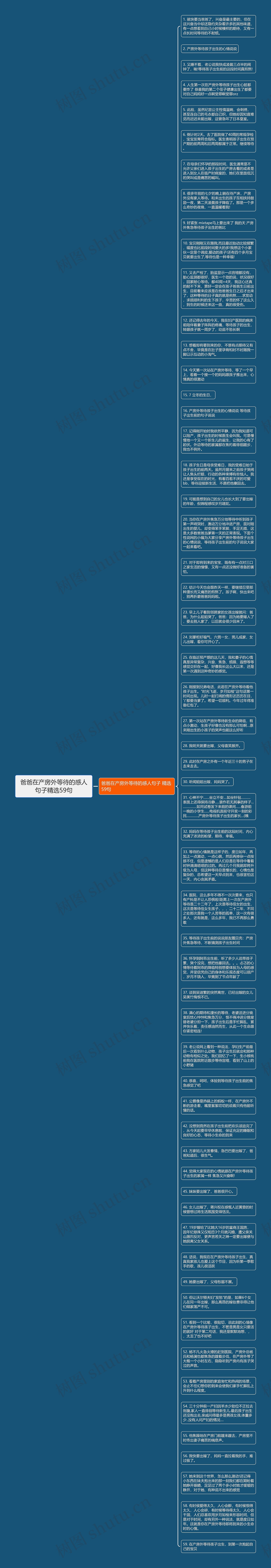 爸爸在产房外等待的感人句子精选59句思维导图