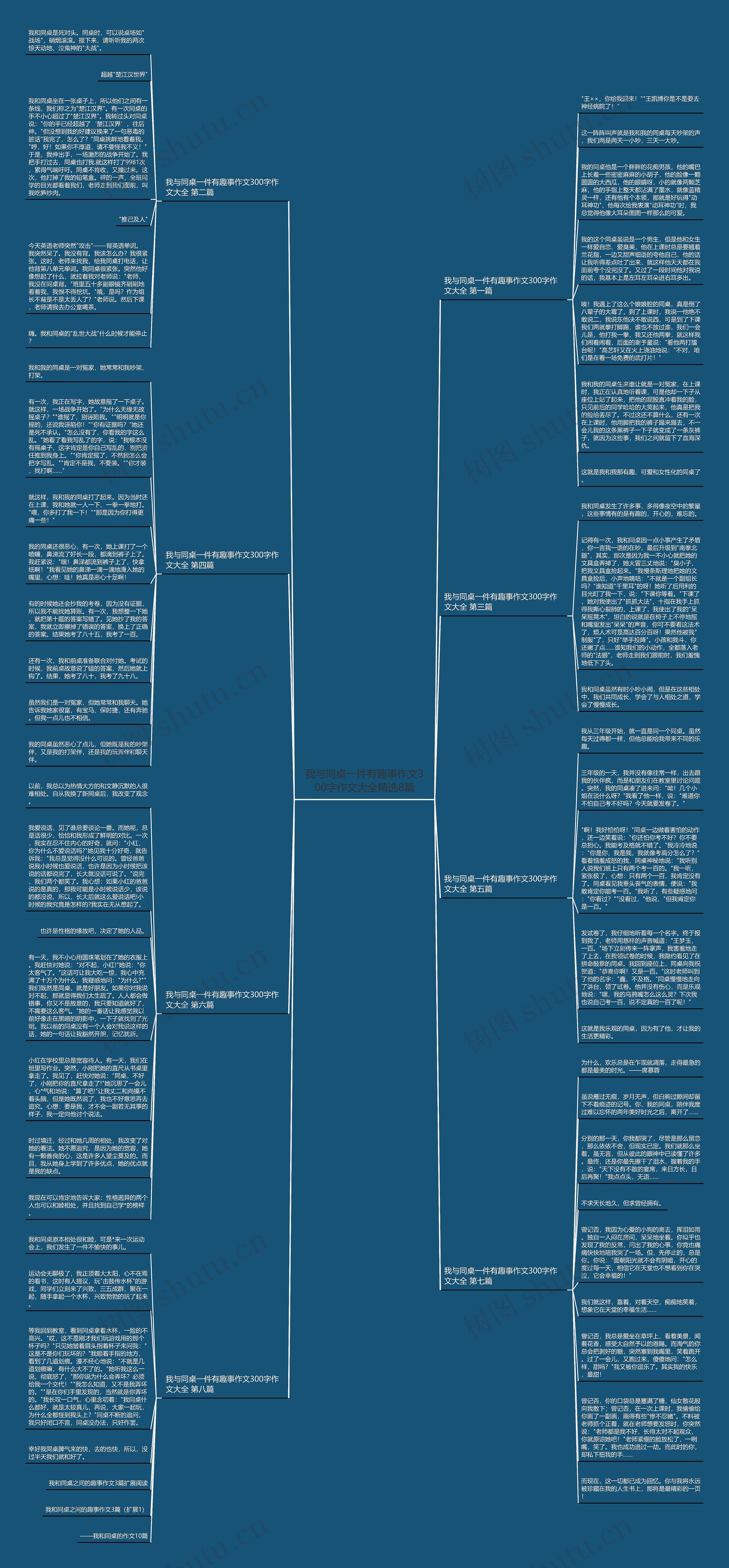 我与同桌一件有趣事作文300字作文大全精选8篇思维导图