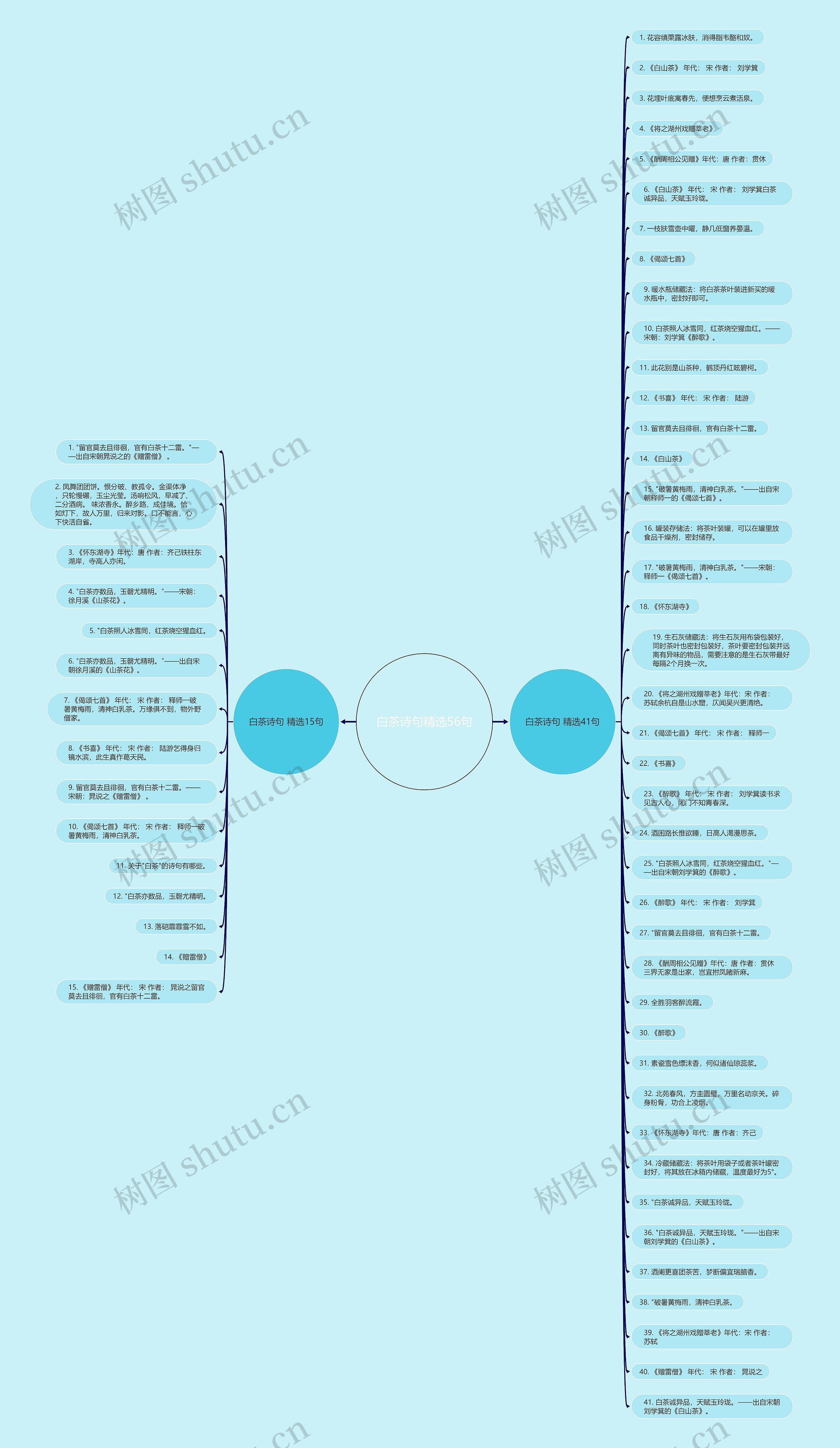 白茶诗句精选56句思维导图