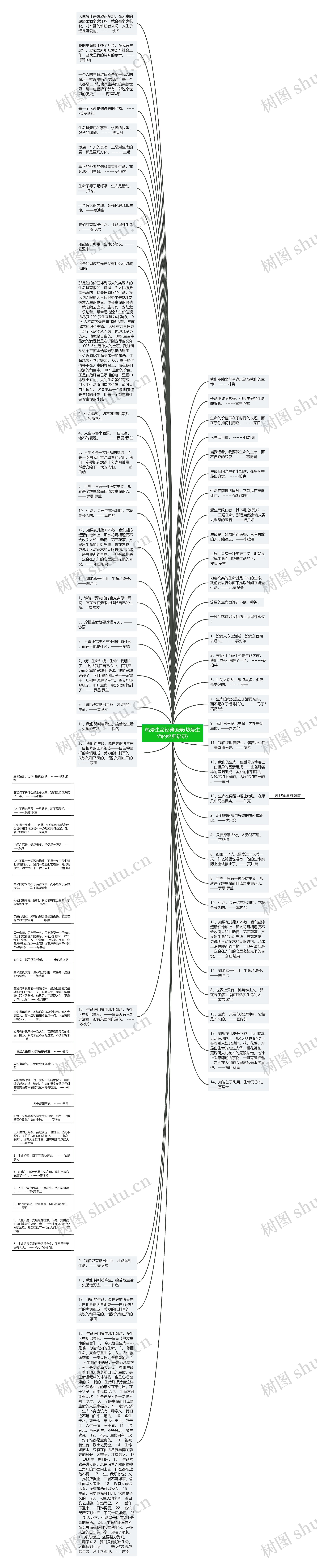 热爱生命经典语录(热爱生命的经典语录)思维导图