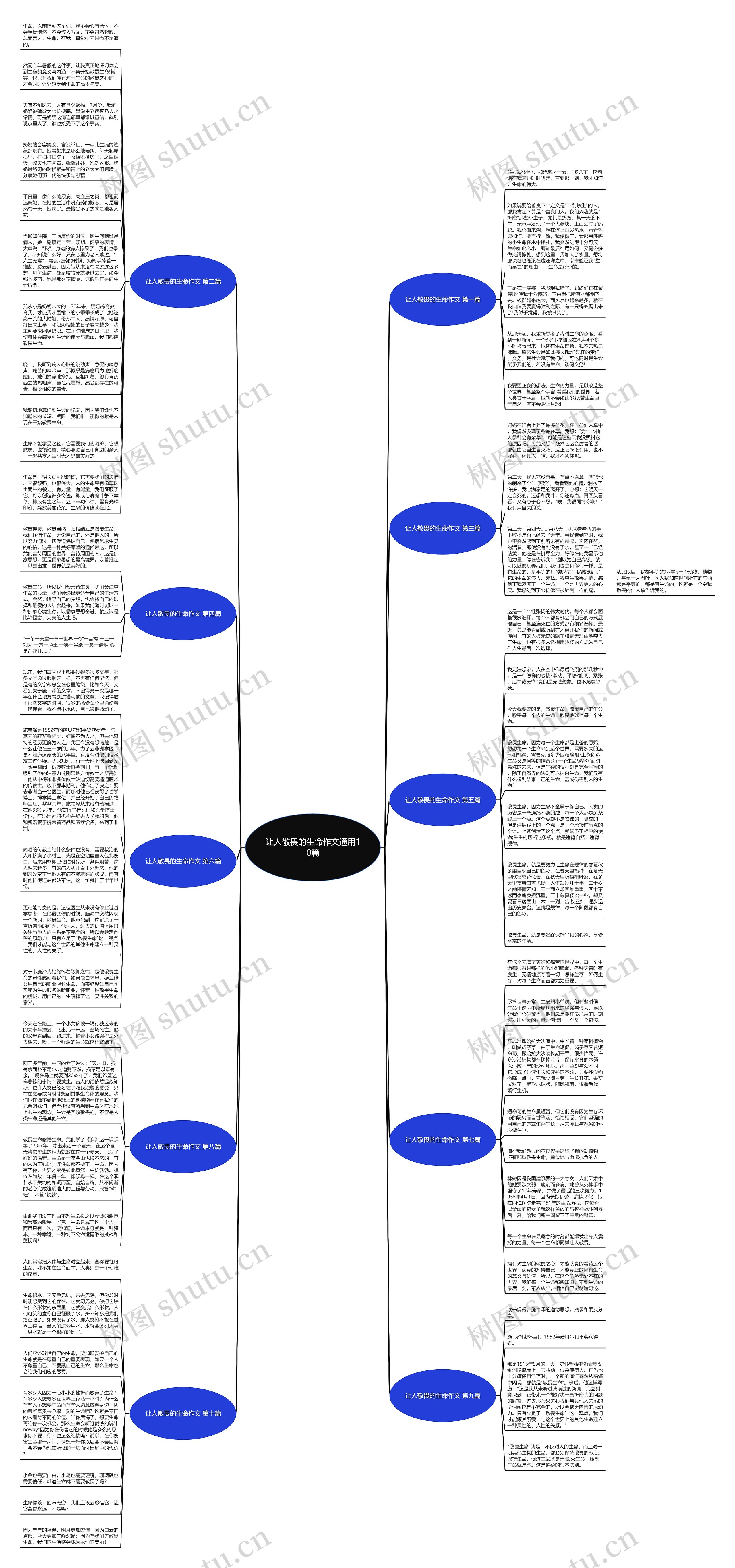 让人敬畏的生命作文通用10篇思维导图