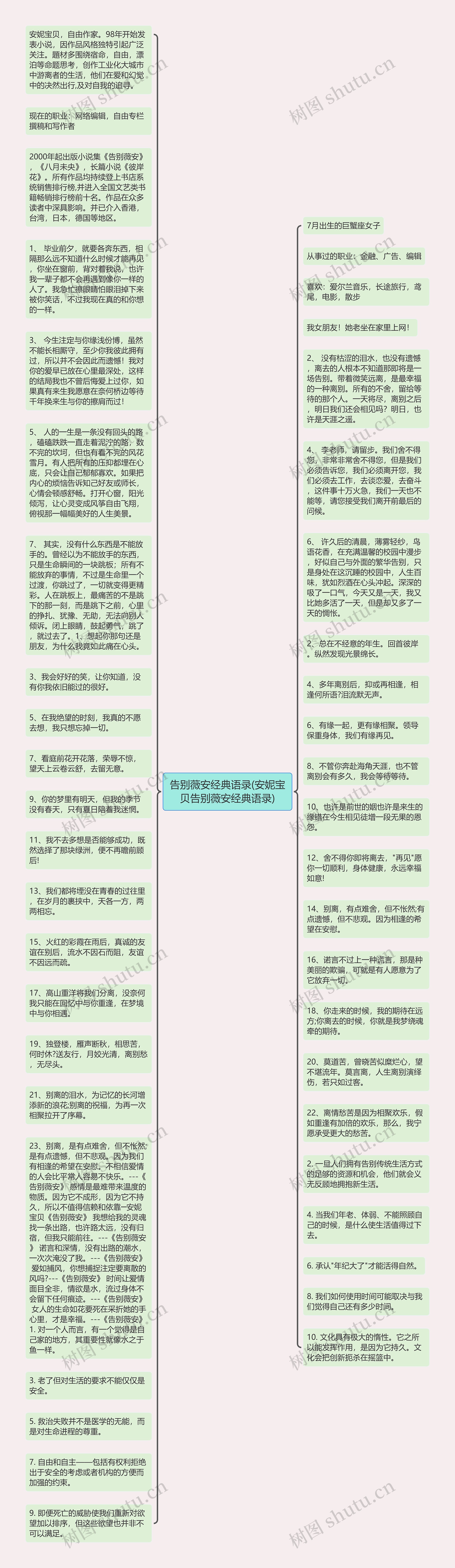 告别薇安经典语录(安妮宝贝告别薇安经典语录)思维导图