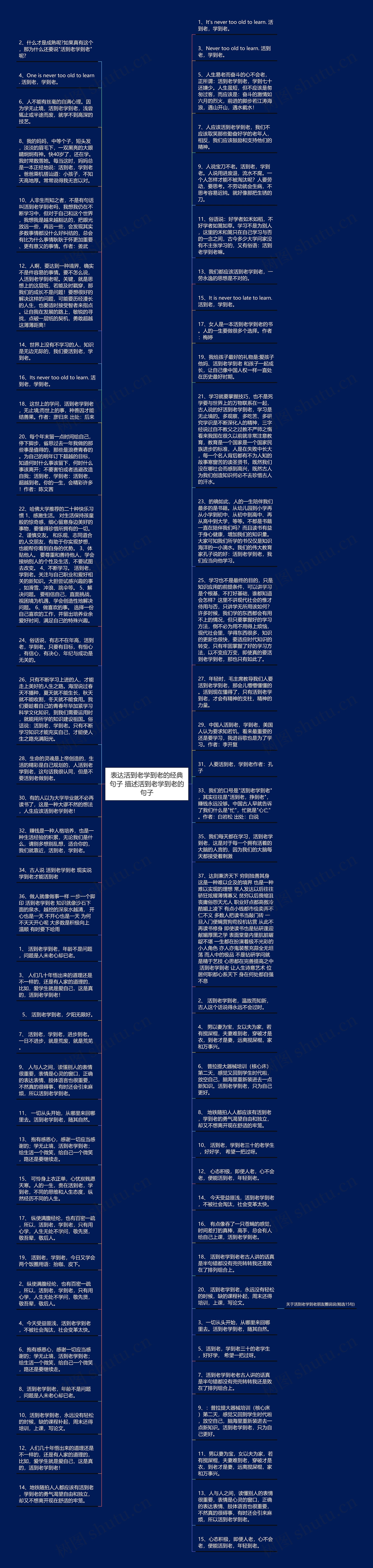 表达活到老学到老的经典句子 描述活到老学到老的句子