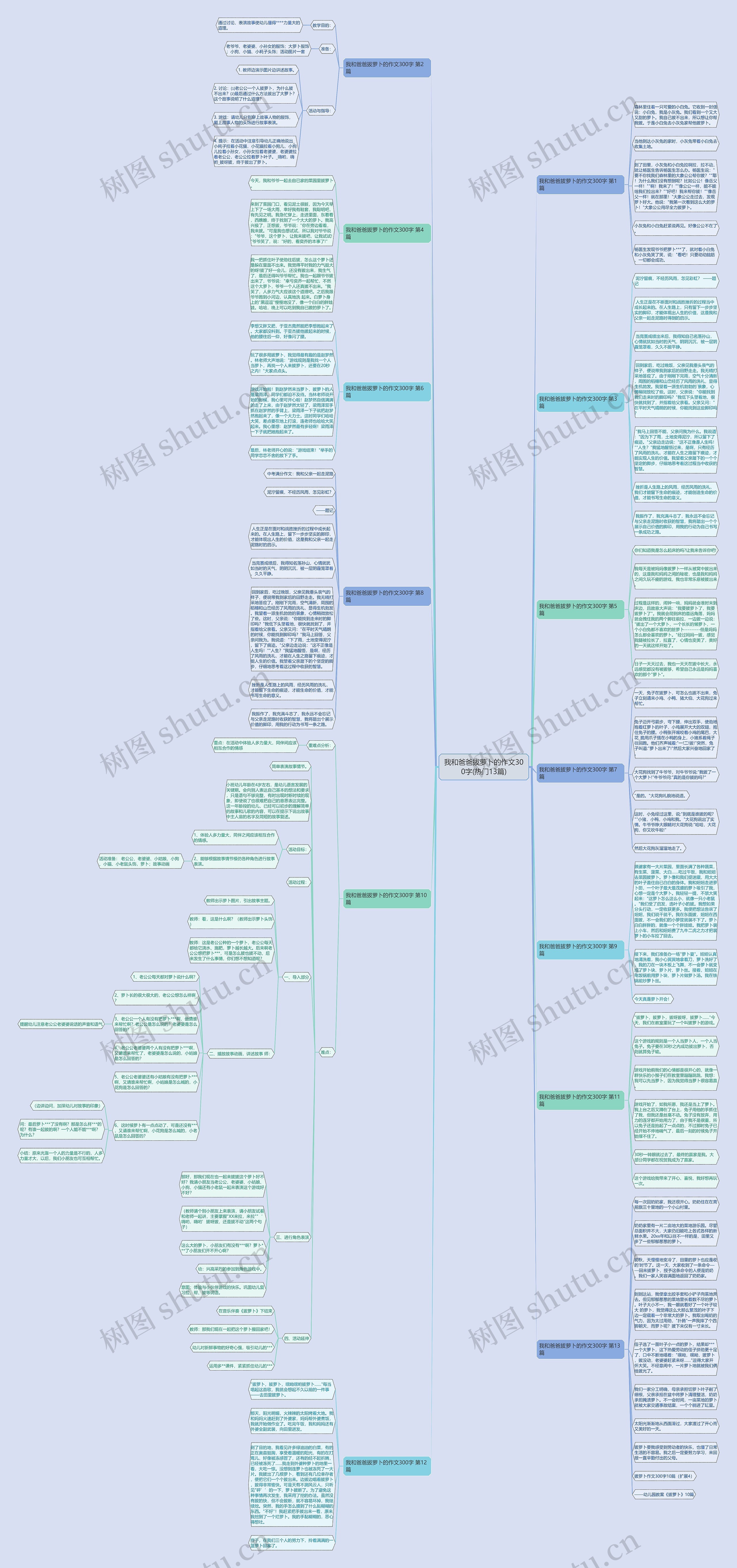 我和爸爸拔萝卜的作文300字(热门13篇)思维导图
