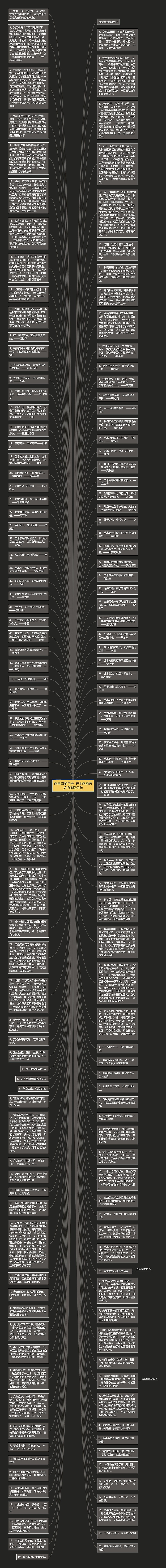 画画激励句子  关于画画有关的激励语句思维导图