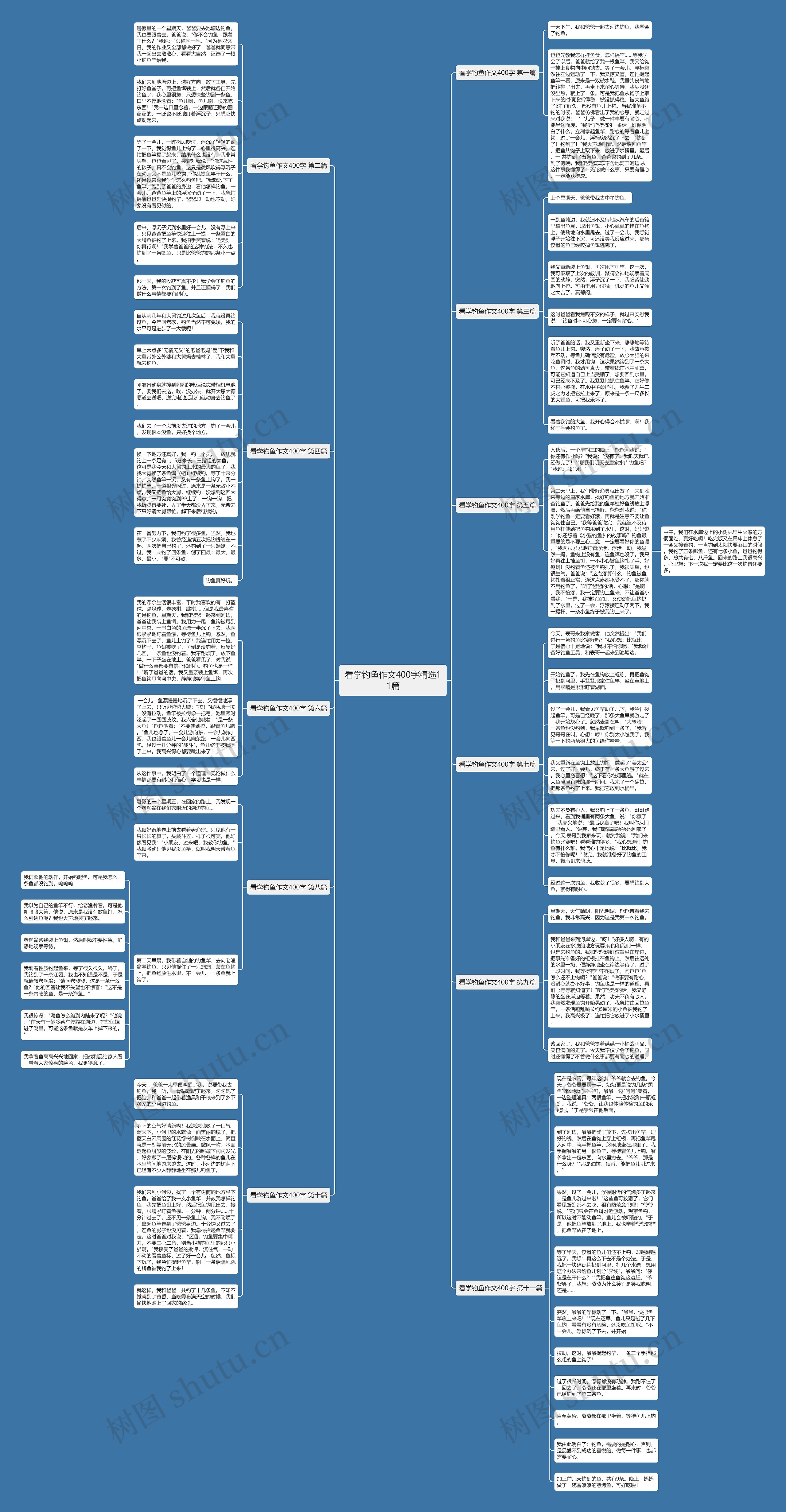 看学钓鱼作文400字精选11篇思维导图