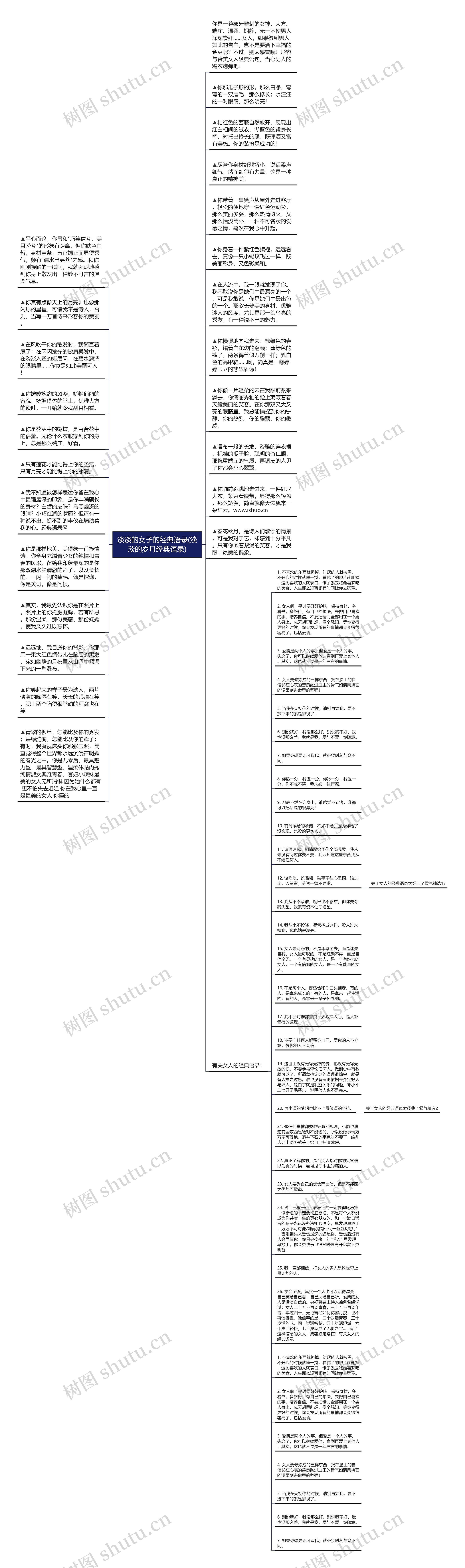 淡淡的女子的经典语录(淡淡的岁月经典语录)思维导图