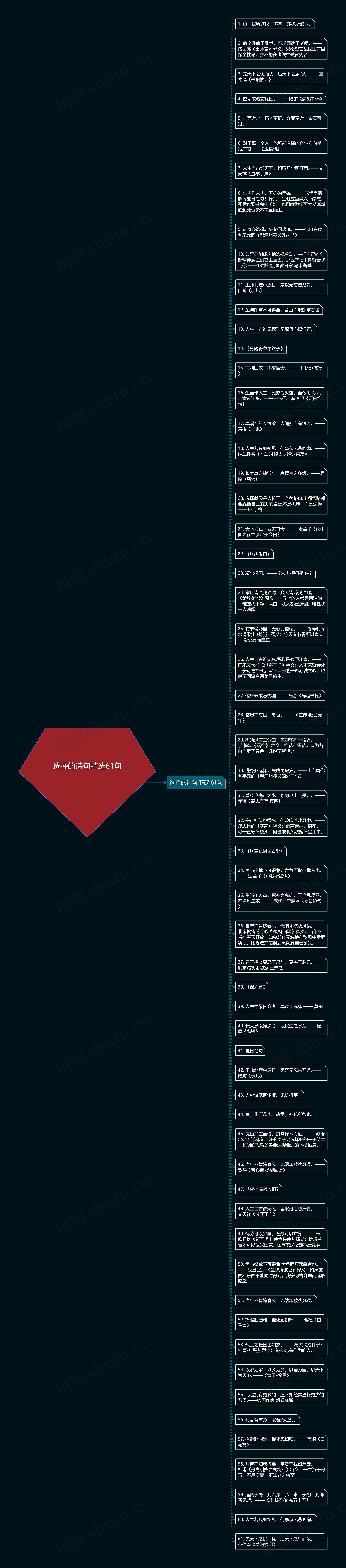 选择的诗句精选61句思维导图