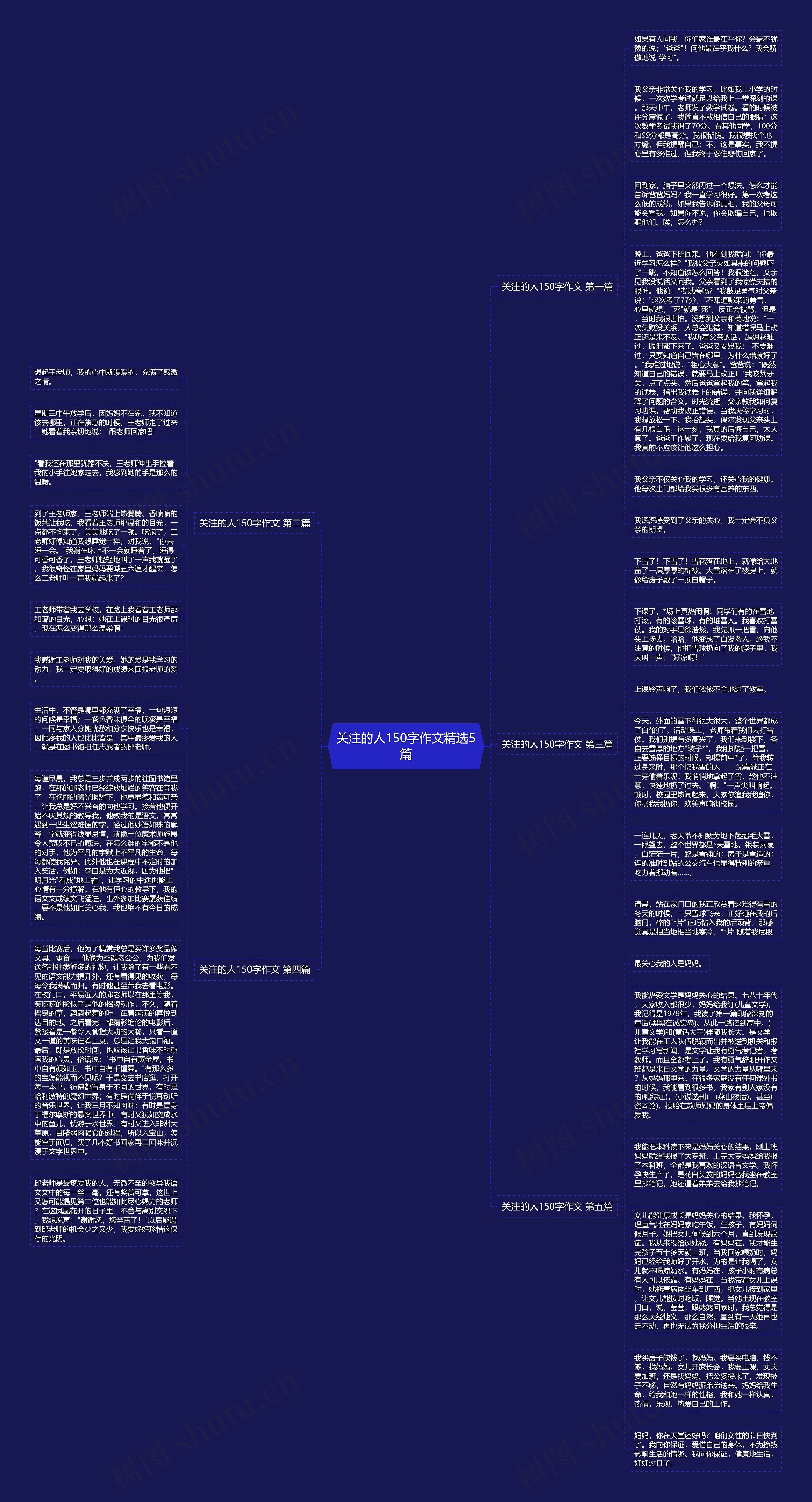 关注的人150字作文精选5篇思维导图