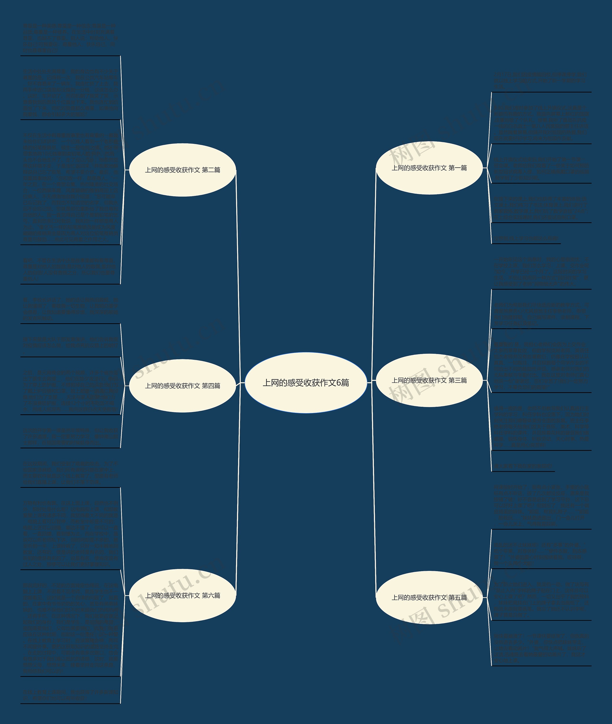 上网的感受收获作文6篇思维导图