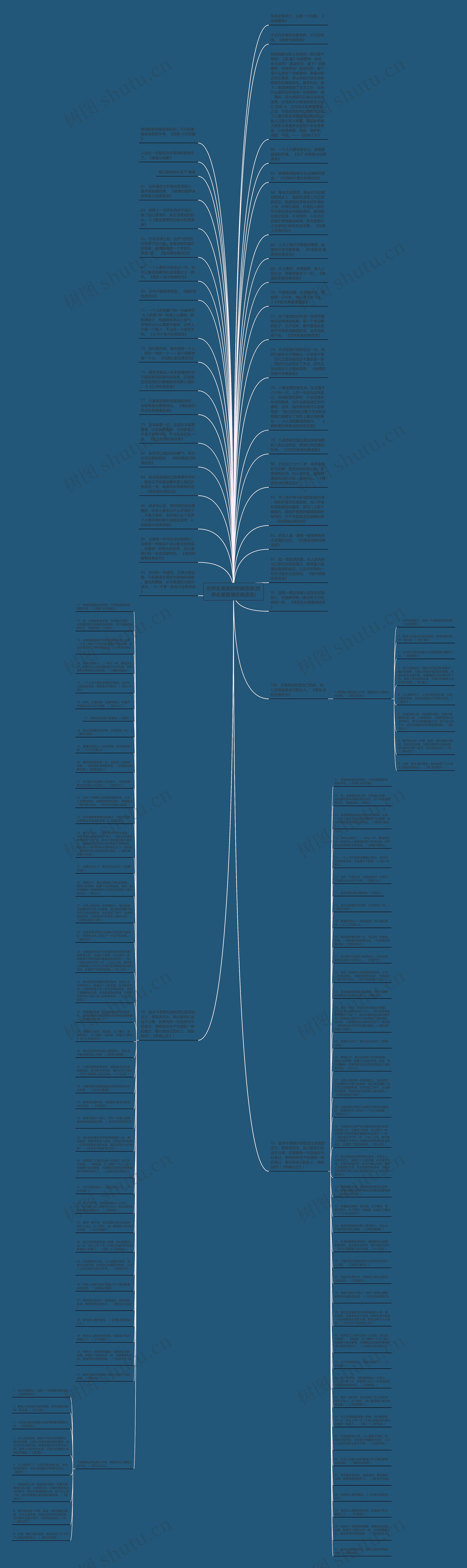 世界名著里的经典语录(世界名著爱情经典语录)思维导图