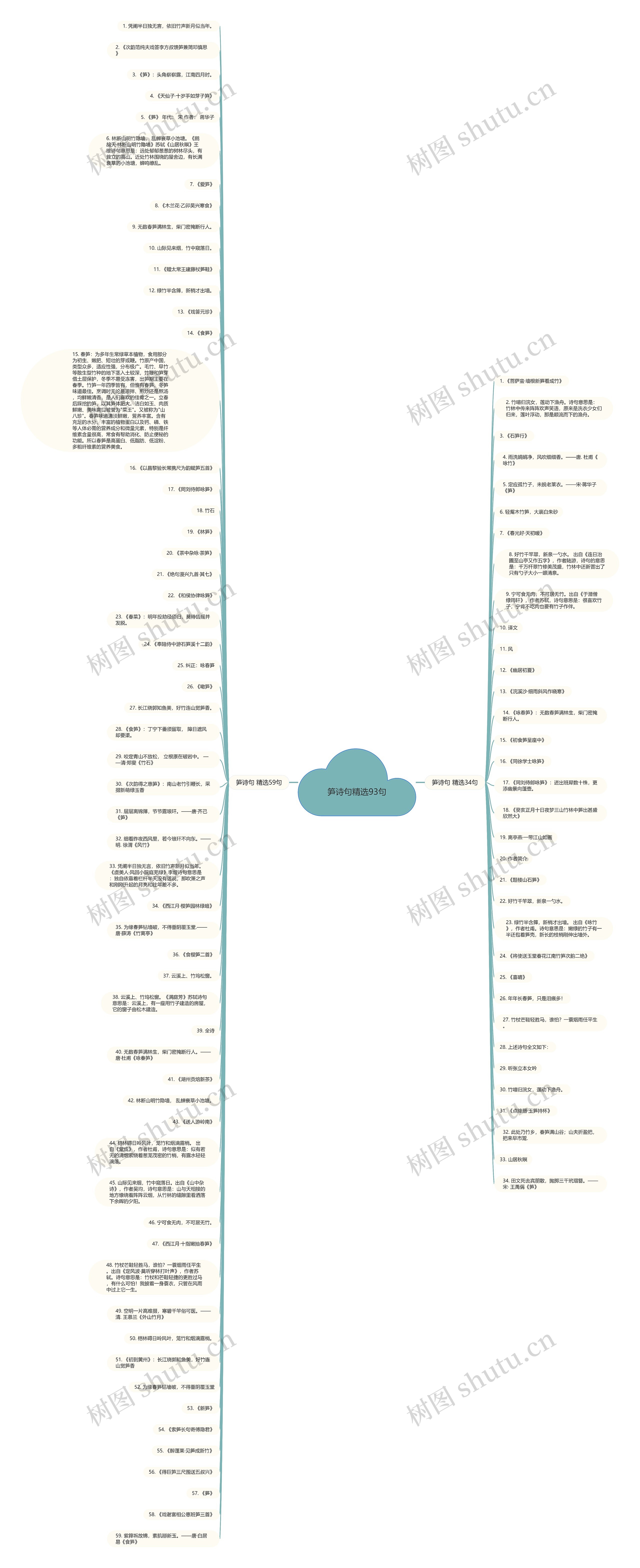 笋诗句精选93句思维导图
