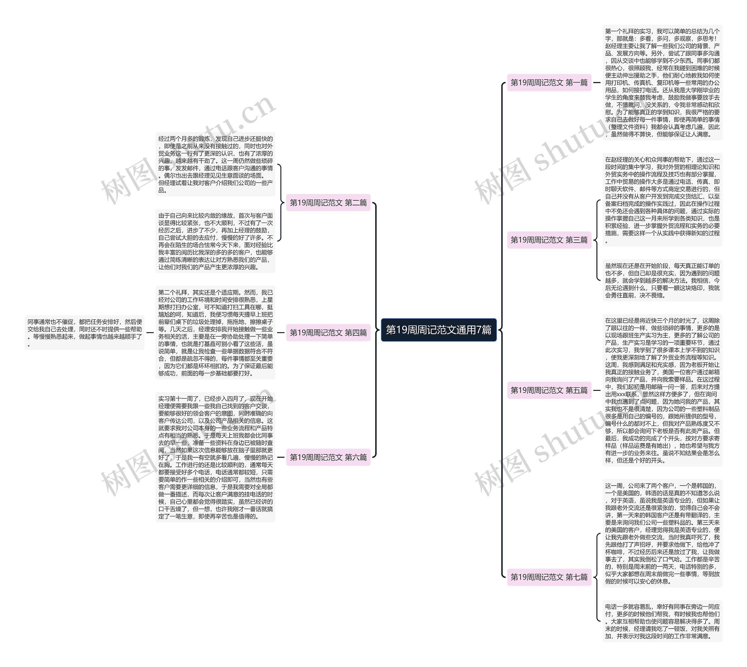 第19周周记范文通用7篇思维导图