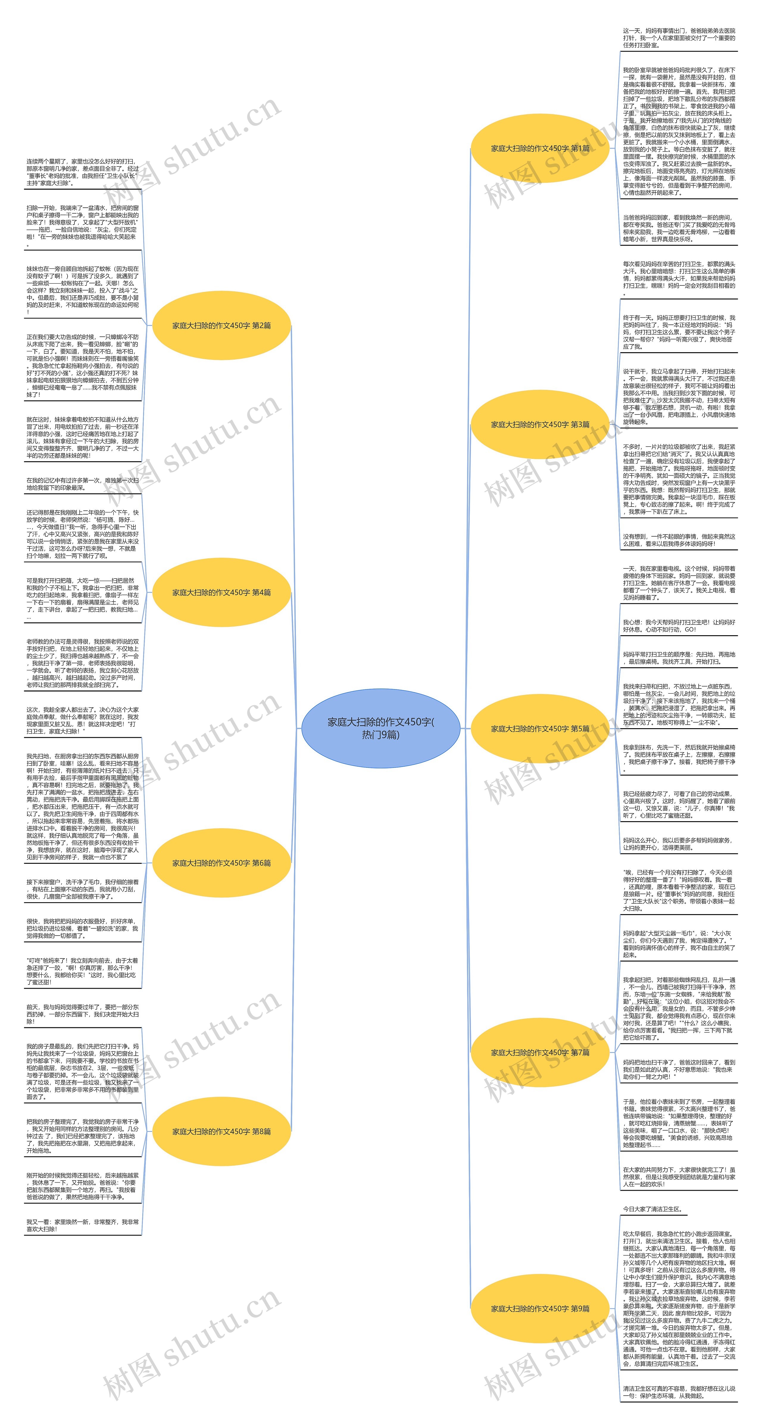 家庭大扫除的作文450字(热门9篇)思维导图