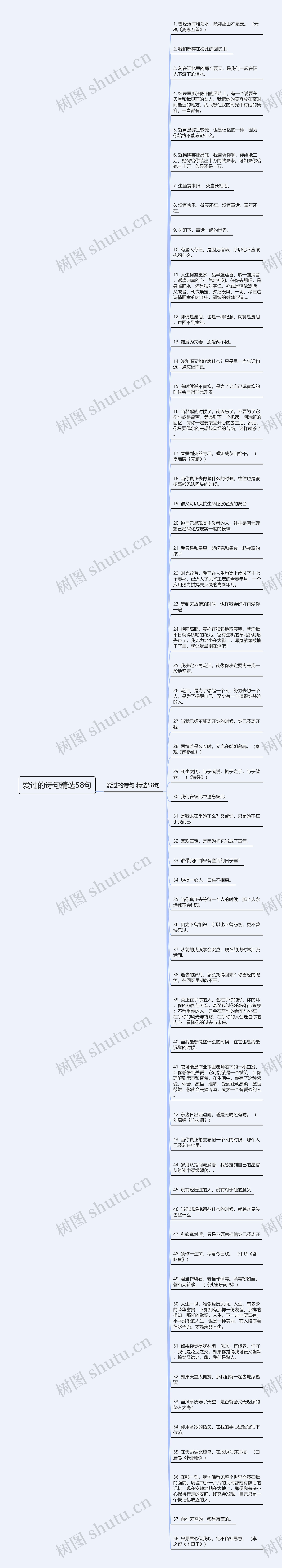 爱过的诗句精选58句思维导图