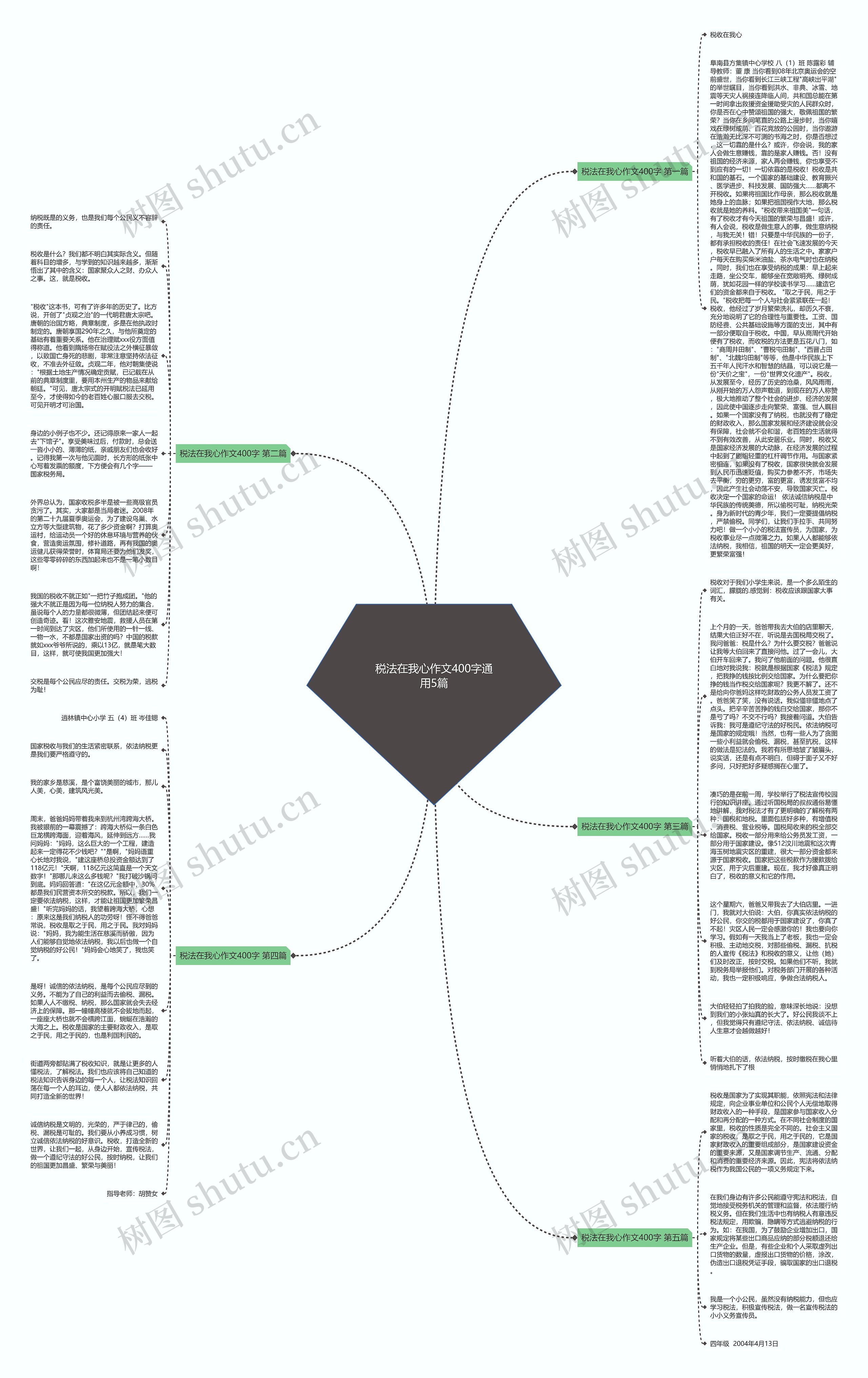 税法在我心作文400字通用5篇思维导图