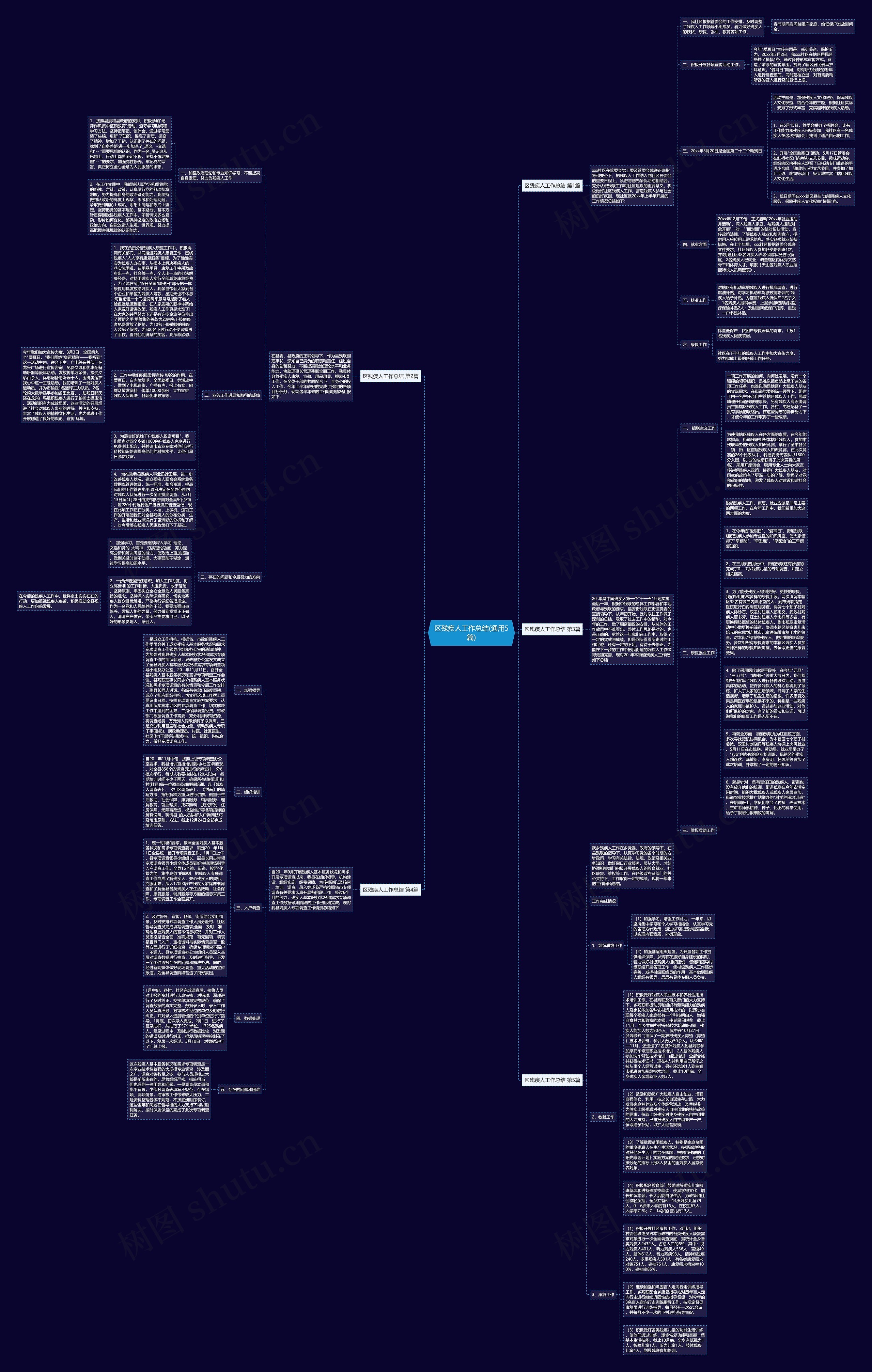 区残疾人工作总结(通用5篇)思维导图