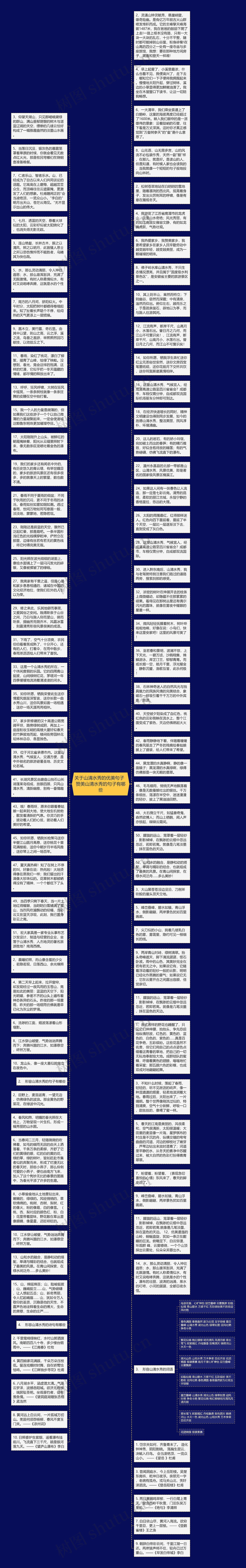 关于山清水秀的优美句子  赞美山清水秀的句子有哪些思维导图