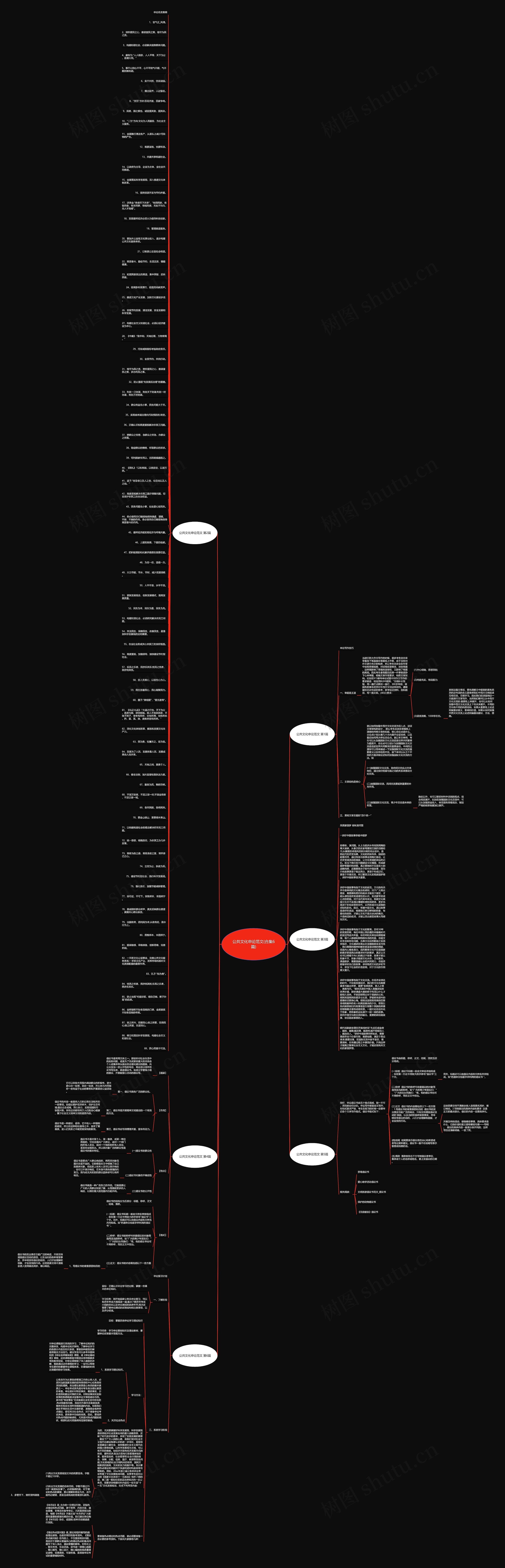 公共文化申论范文(合集6篇)思维导图