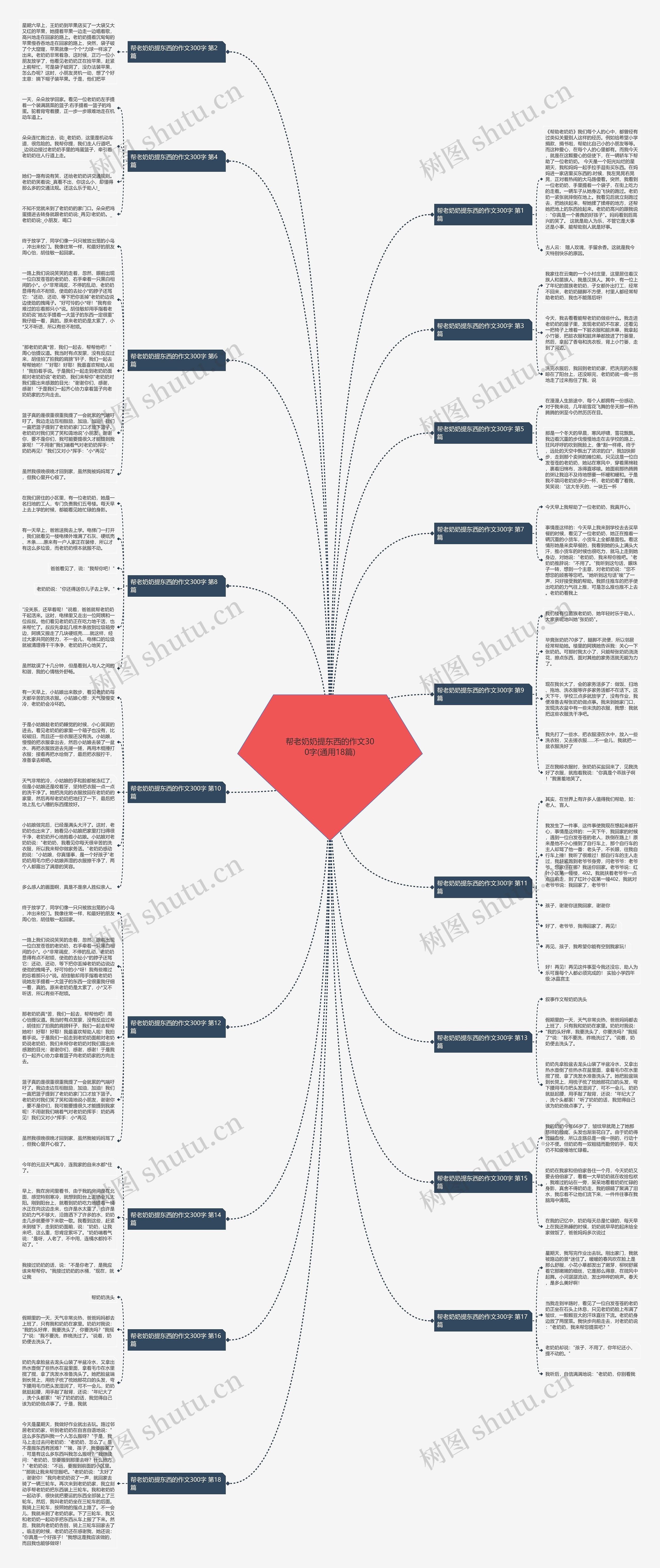 帮老奶奶提东西的作文300字(通用18篇)思维导图
