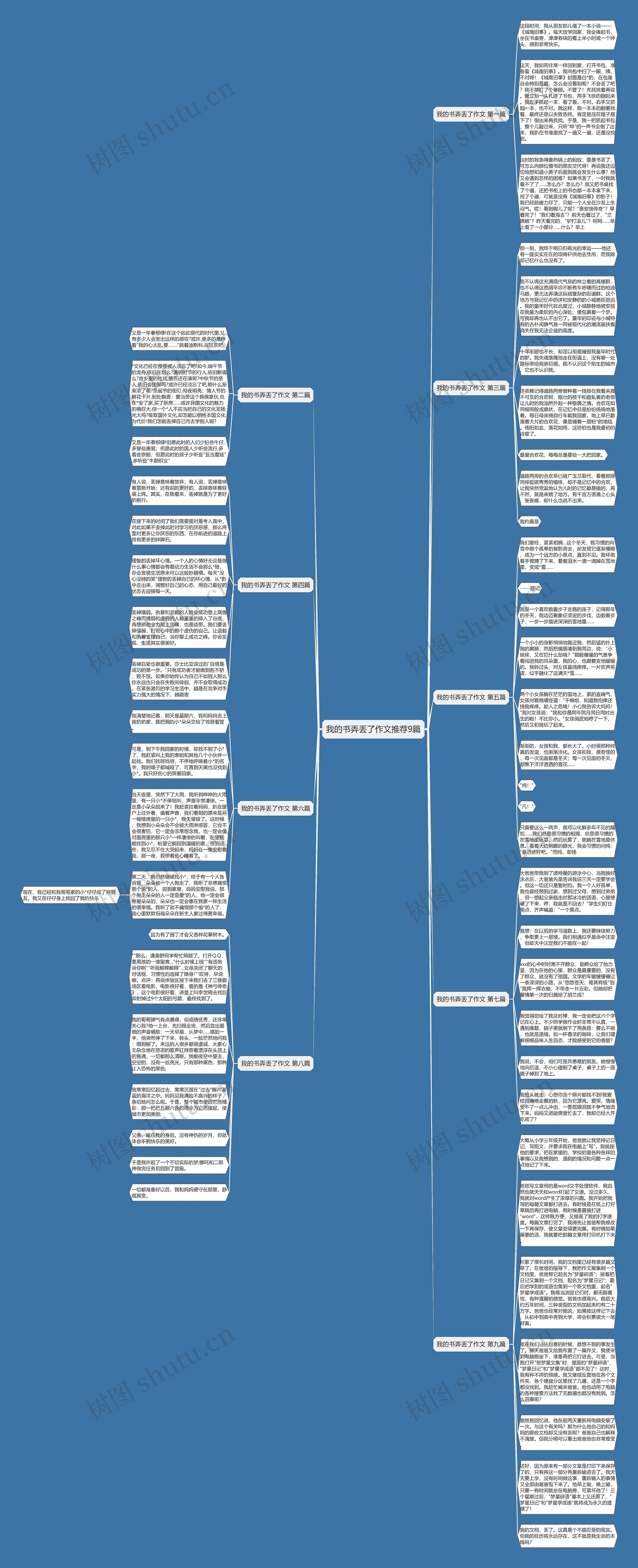 我的书弄丢了作文推荐9篇思维导图