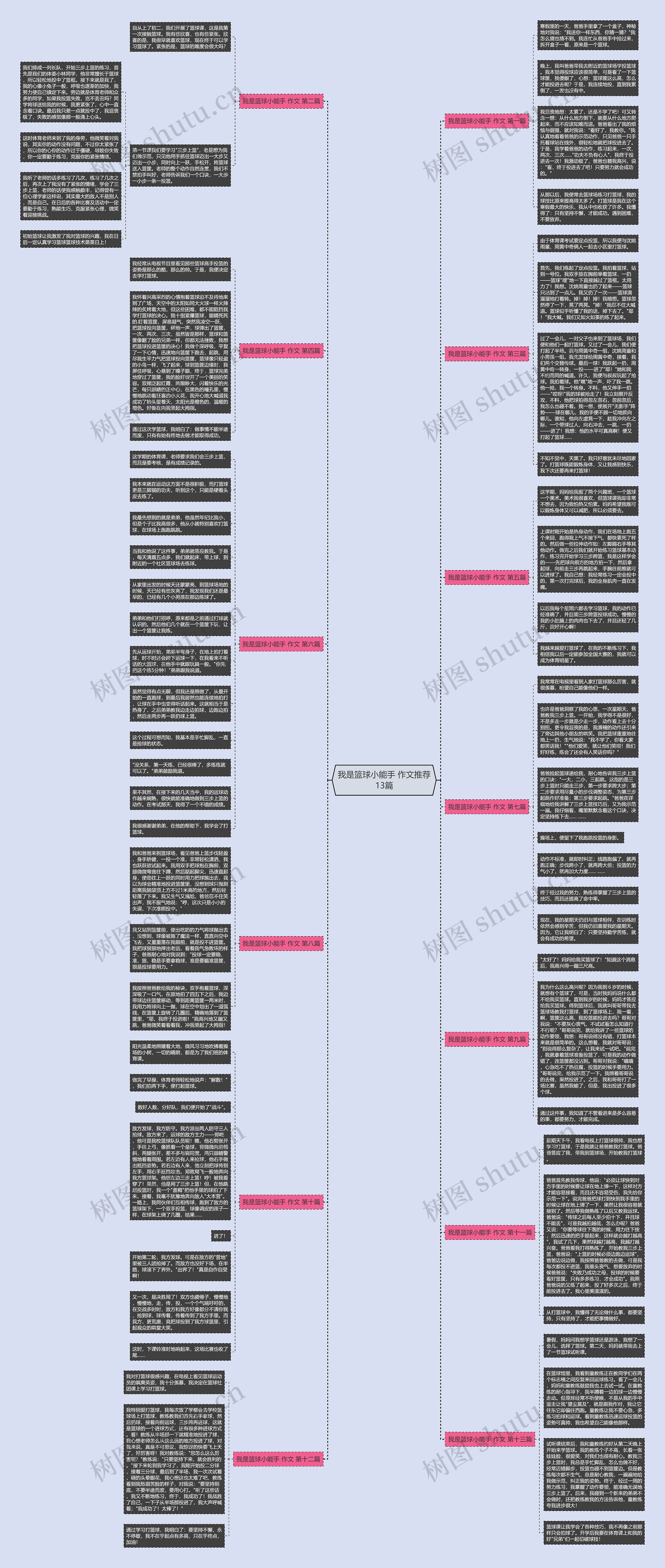 我是篮球小能手 作文推荐13篇思维导图
