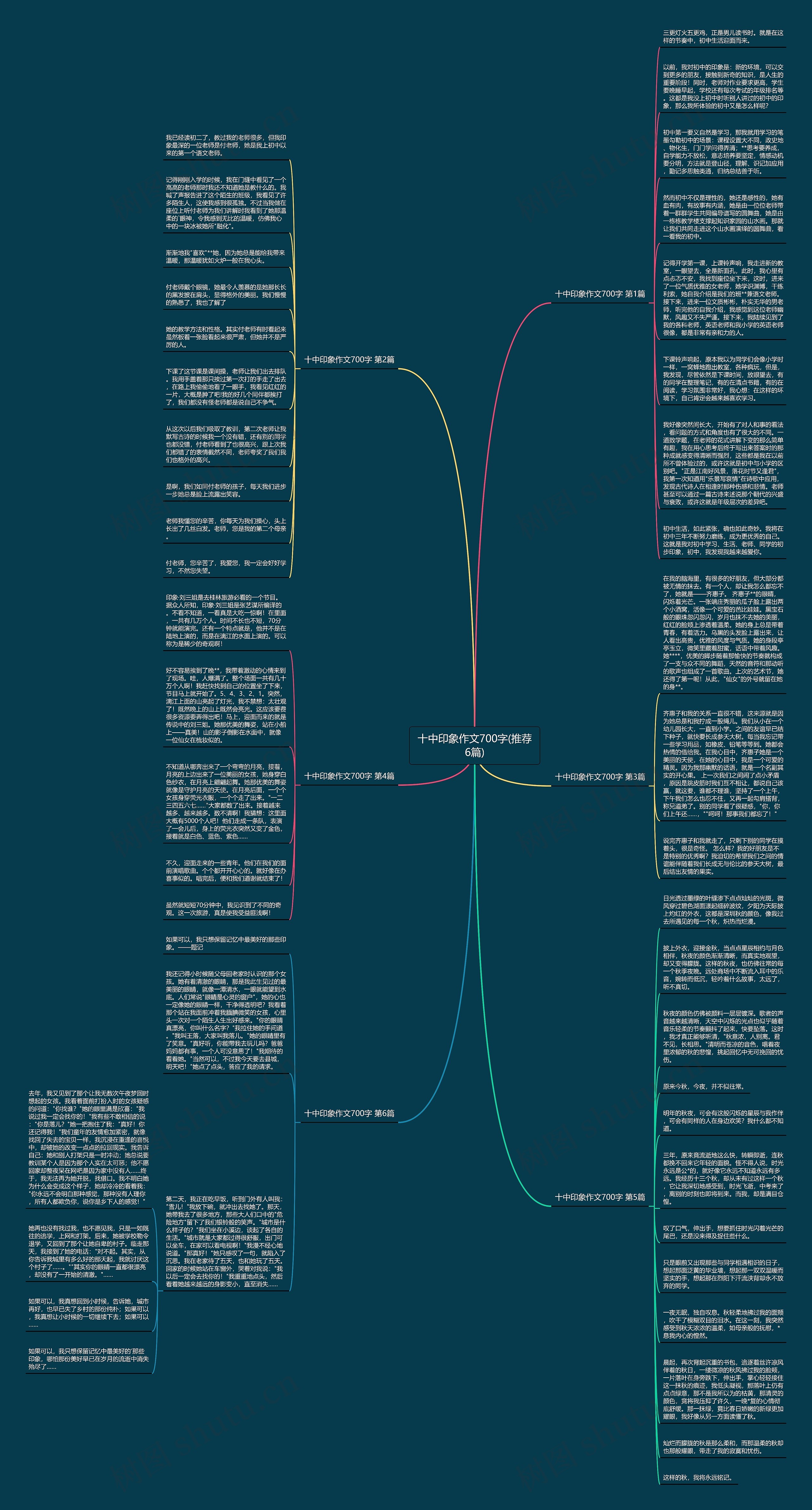 十中印象作文700字(推荐6篇)思维导图