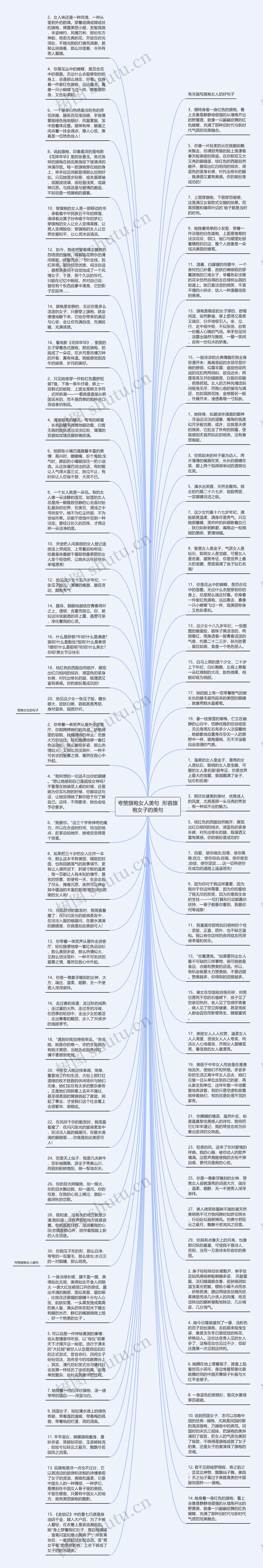 夸赞旗袍女人美句  形容旗袍女子的美句