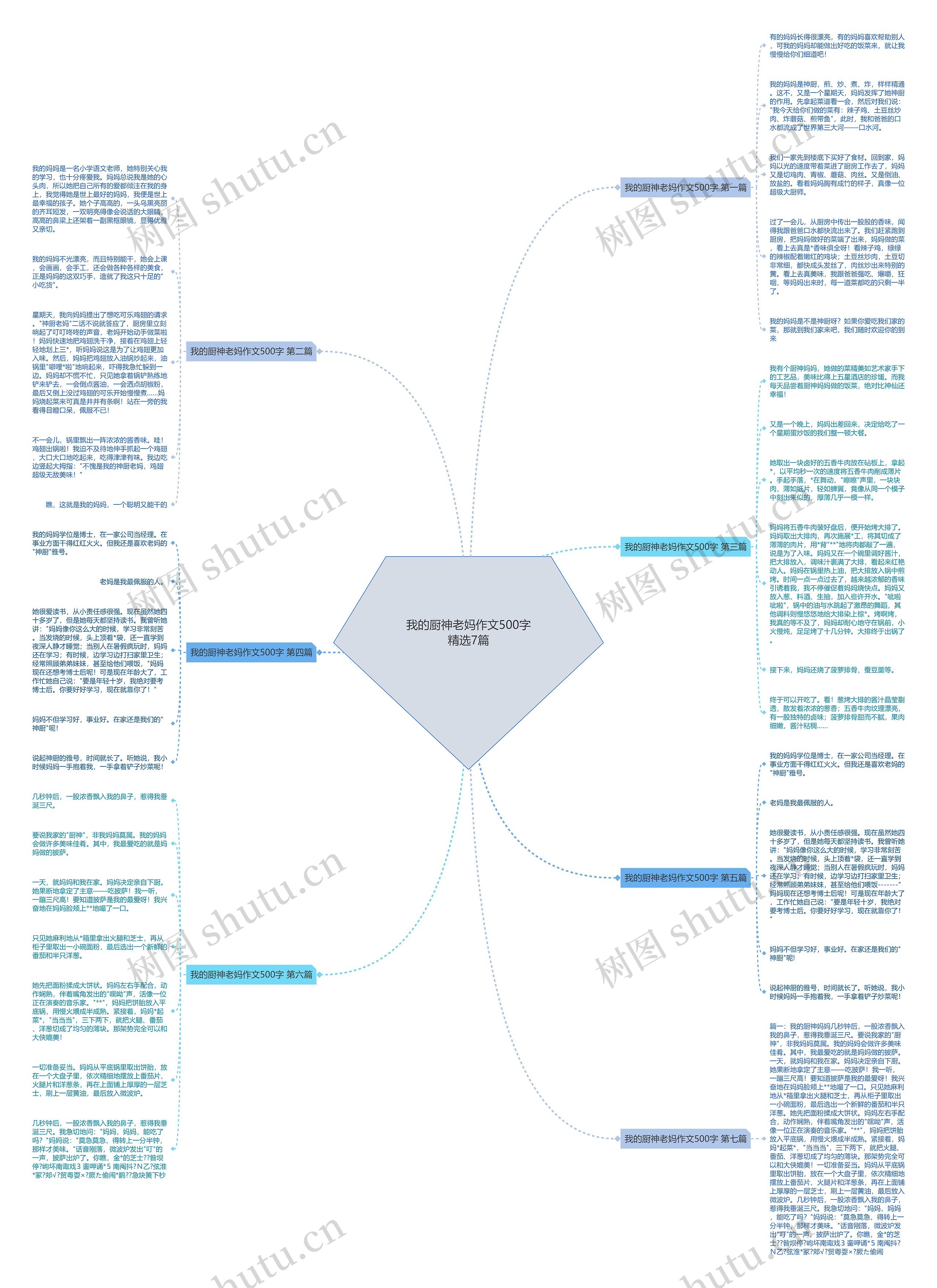 我的厨神老妈作文500字精选7篇思维导图