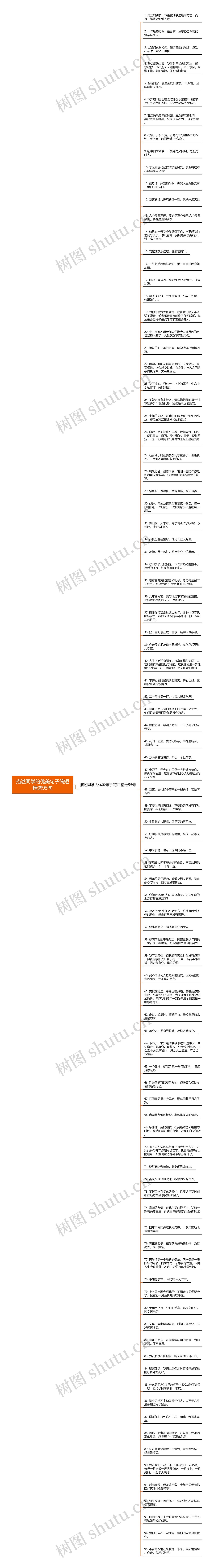 描述同学的优美句子简短精选95句思维导图