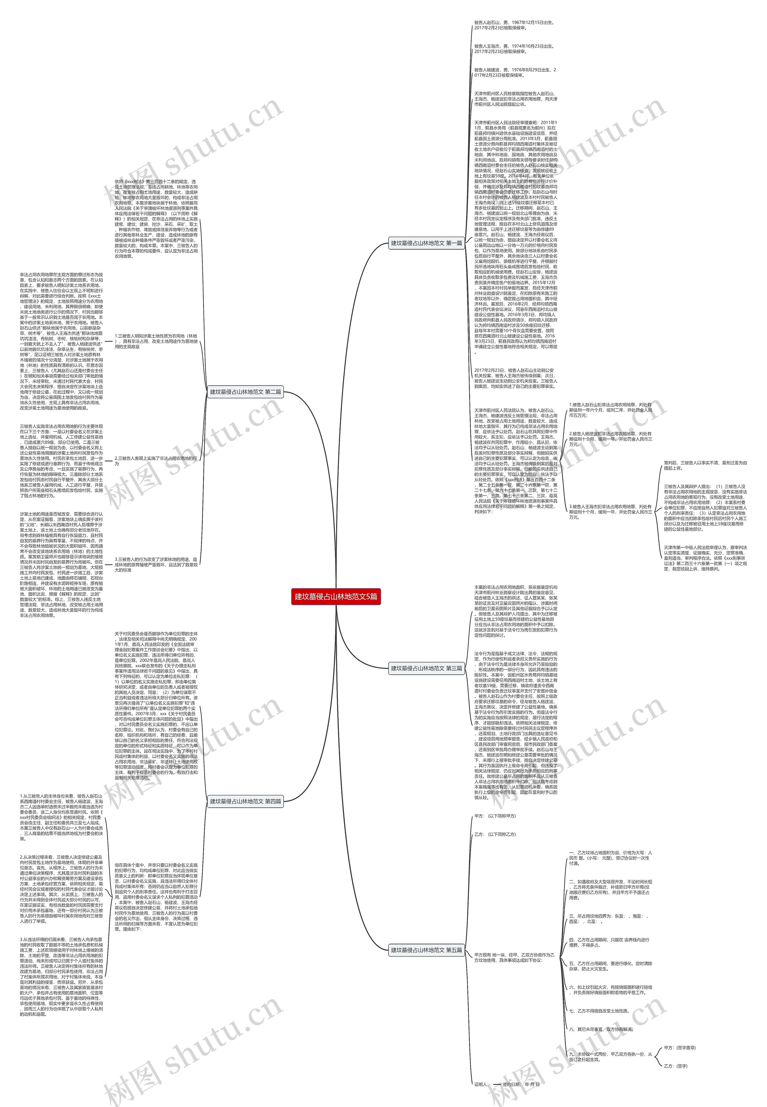 建坟墓侵占山林地范文5篇思维导图