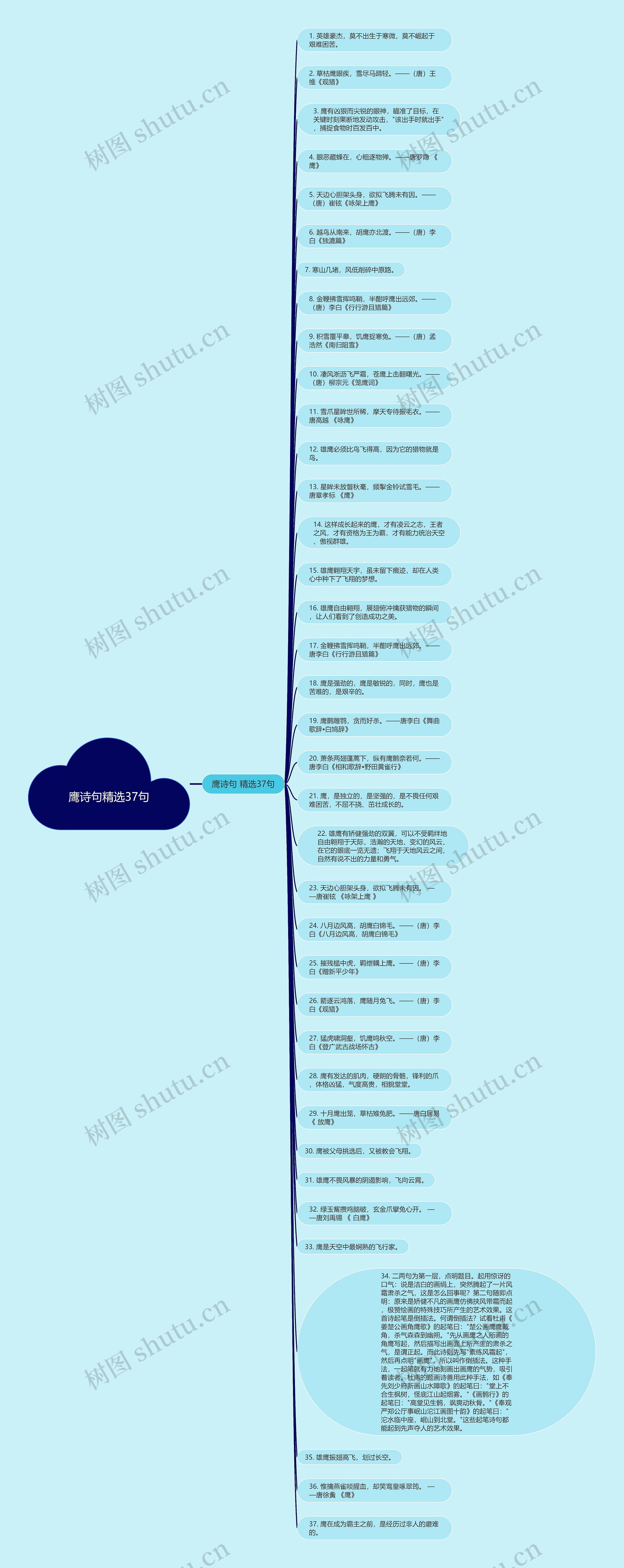 鹰诗句精选37句思维导图