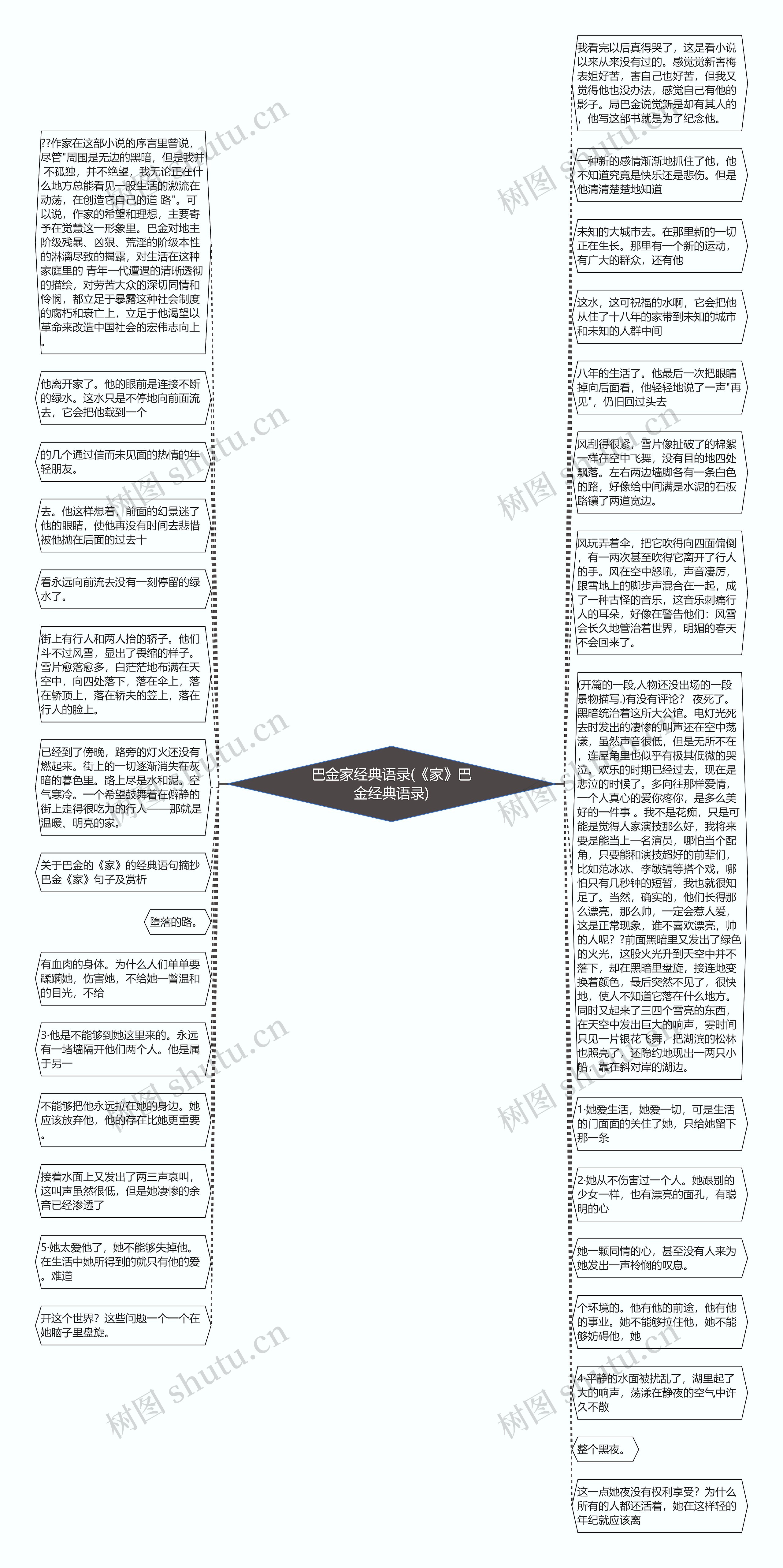 巴金家经典语录(《家》巴金经典语录)思维导图