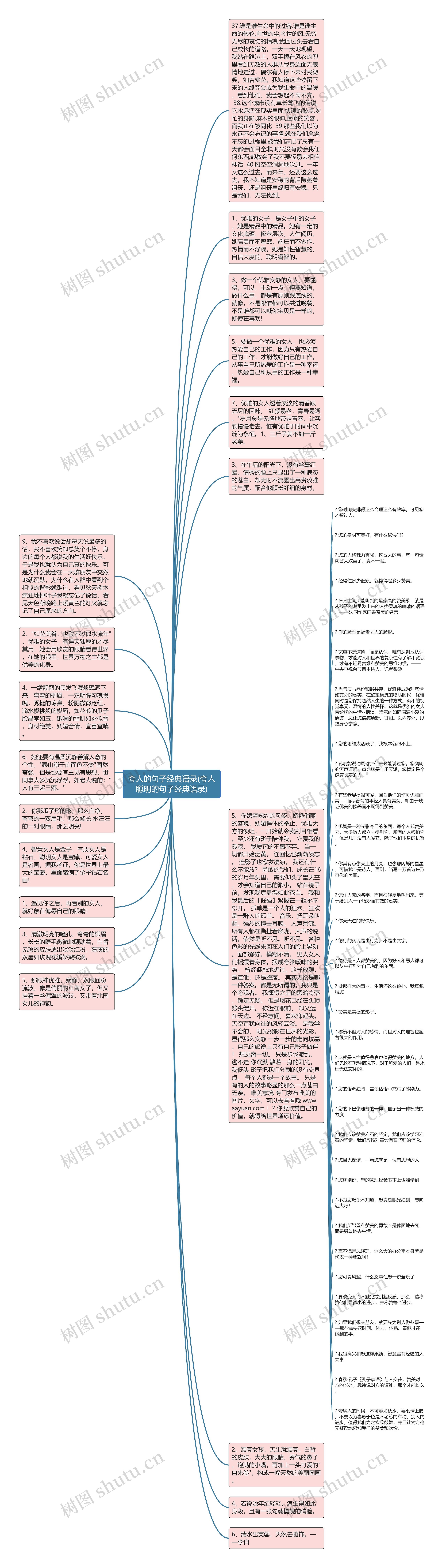 夸人的句子经典语录(夸人聪明的句子经典语录)思维导图