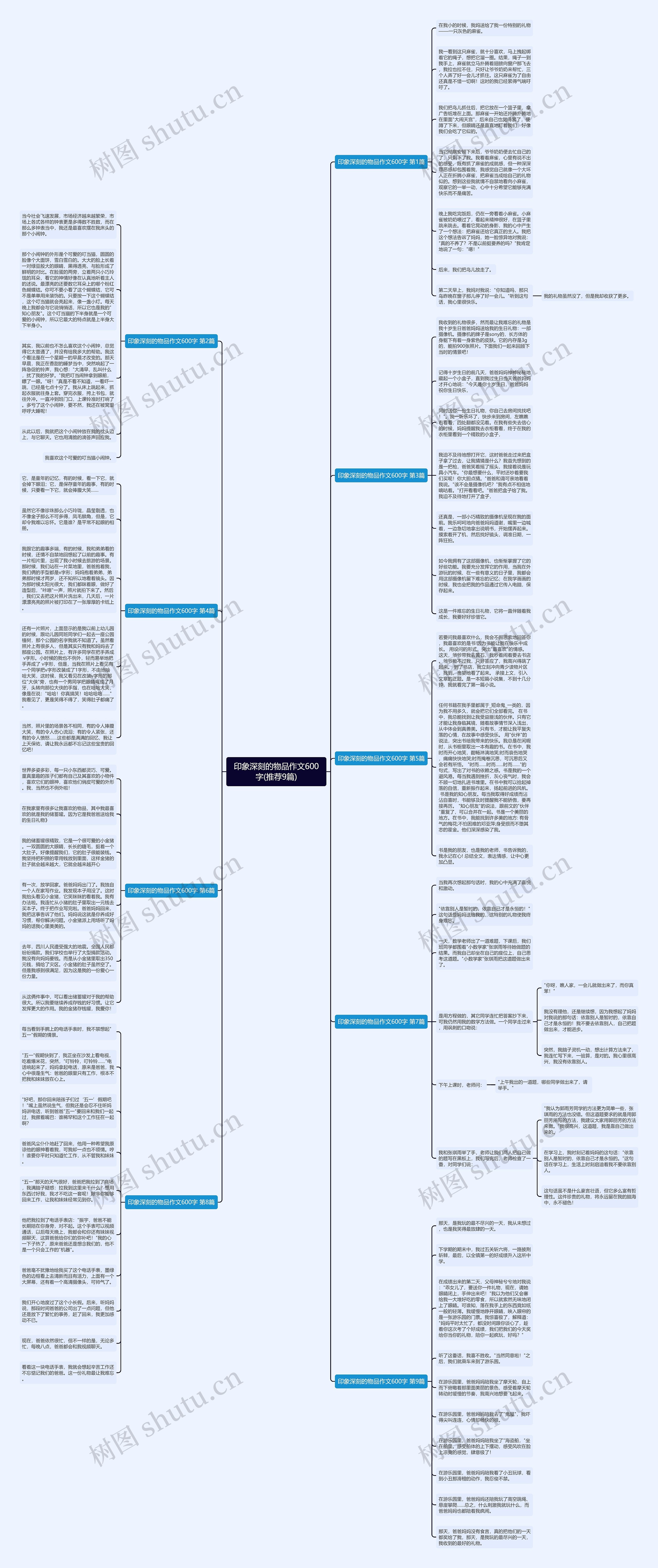 印象深刻的物品作文600字(推荐9篇)思维导图