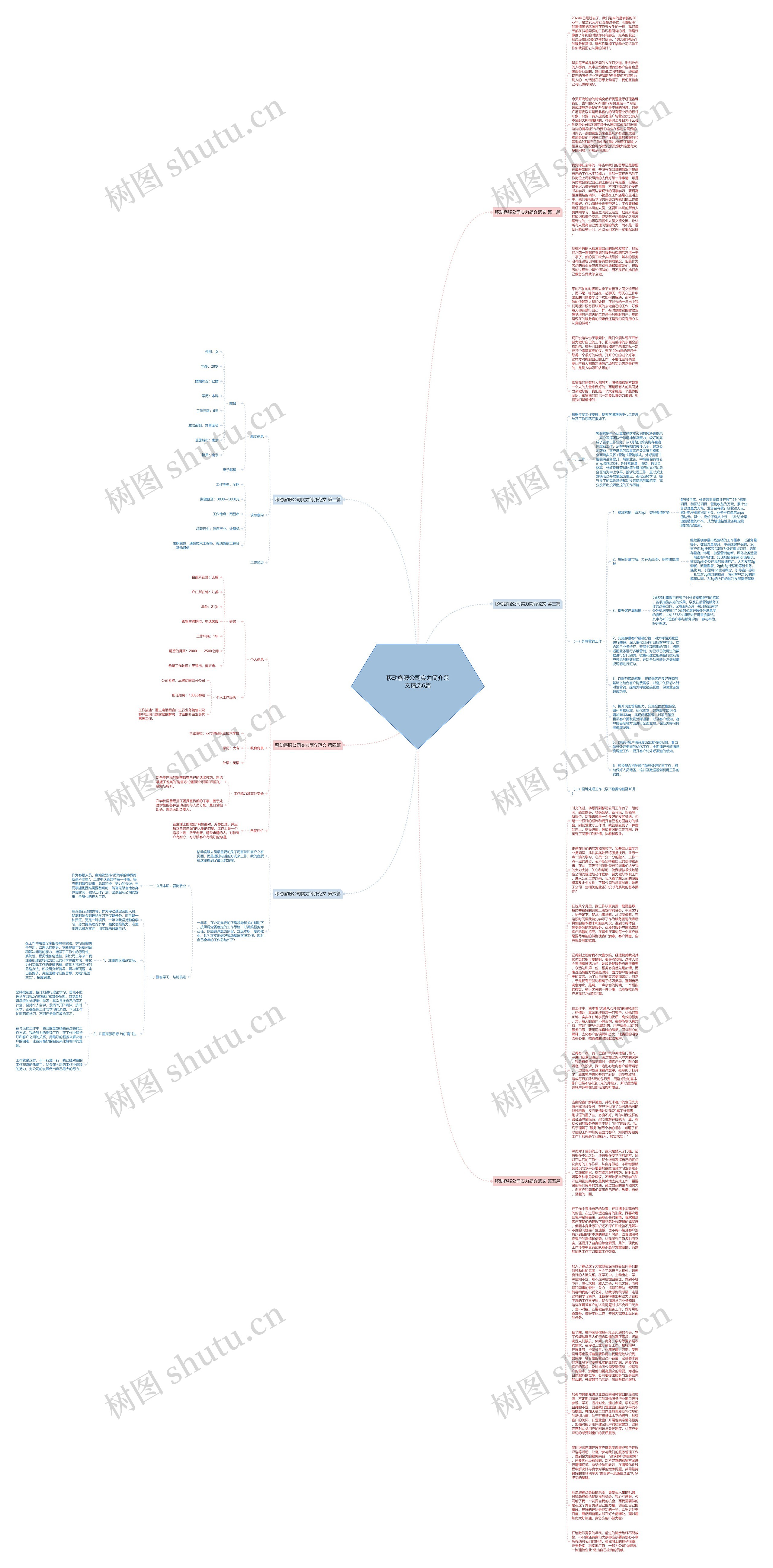 移动客服公司实力简介范文精选6篇思维导图