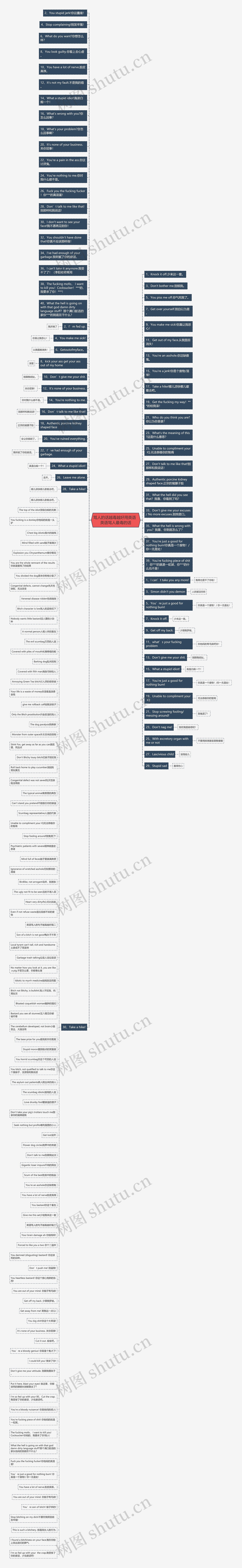 骂人的话越毒越好用英语  英语骂人最毒的话思维导图