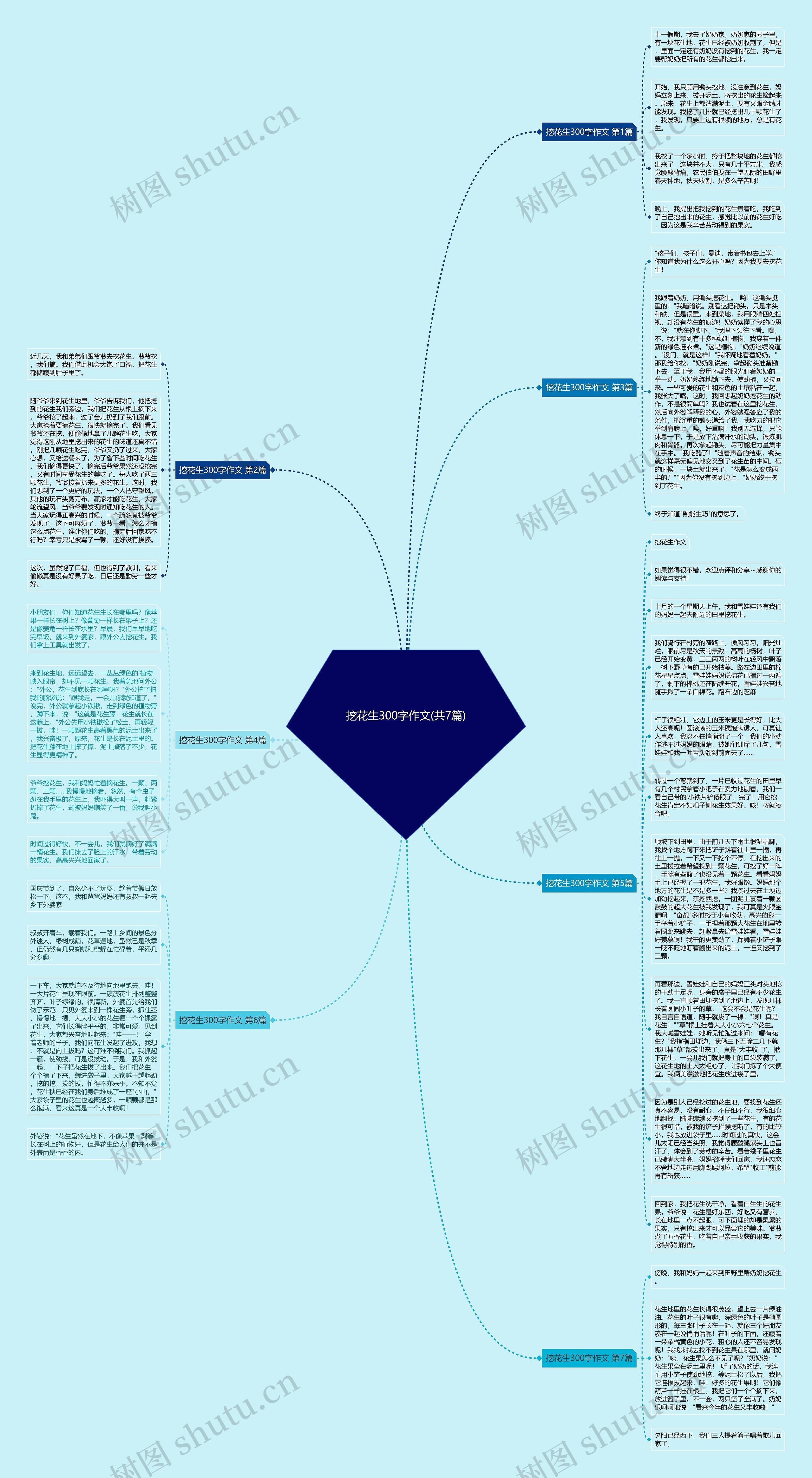 挖花生300字作文(共7篇)思维导图