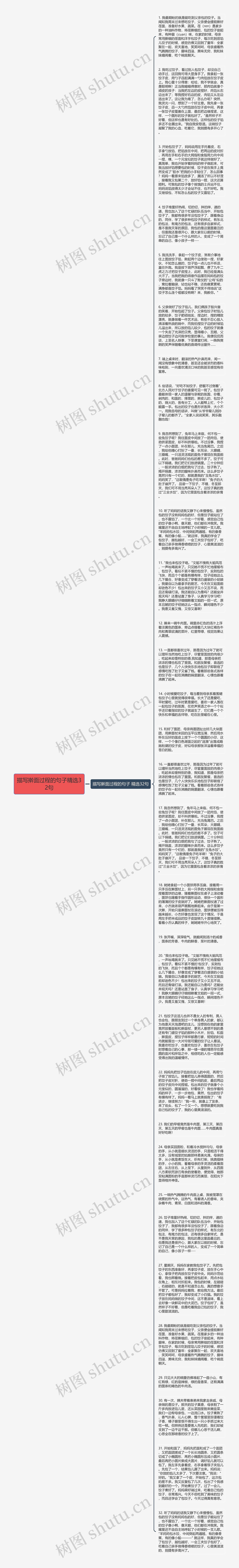 描写擀面过程的句子精选32句思维导图