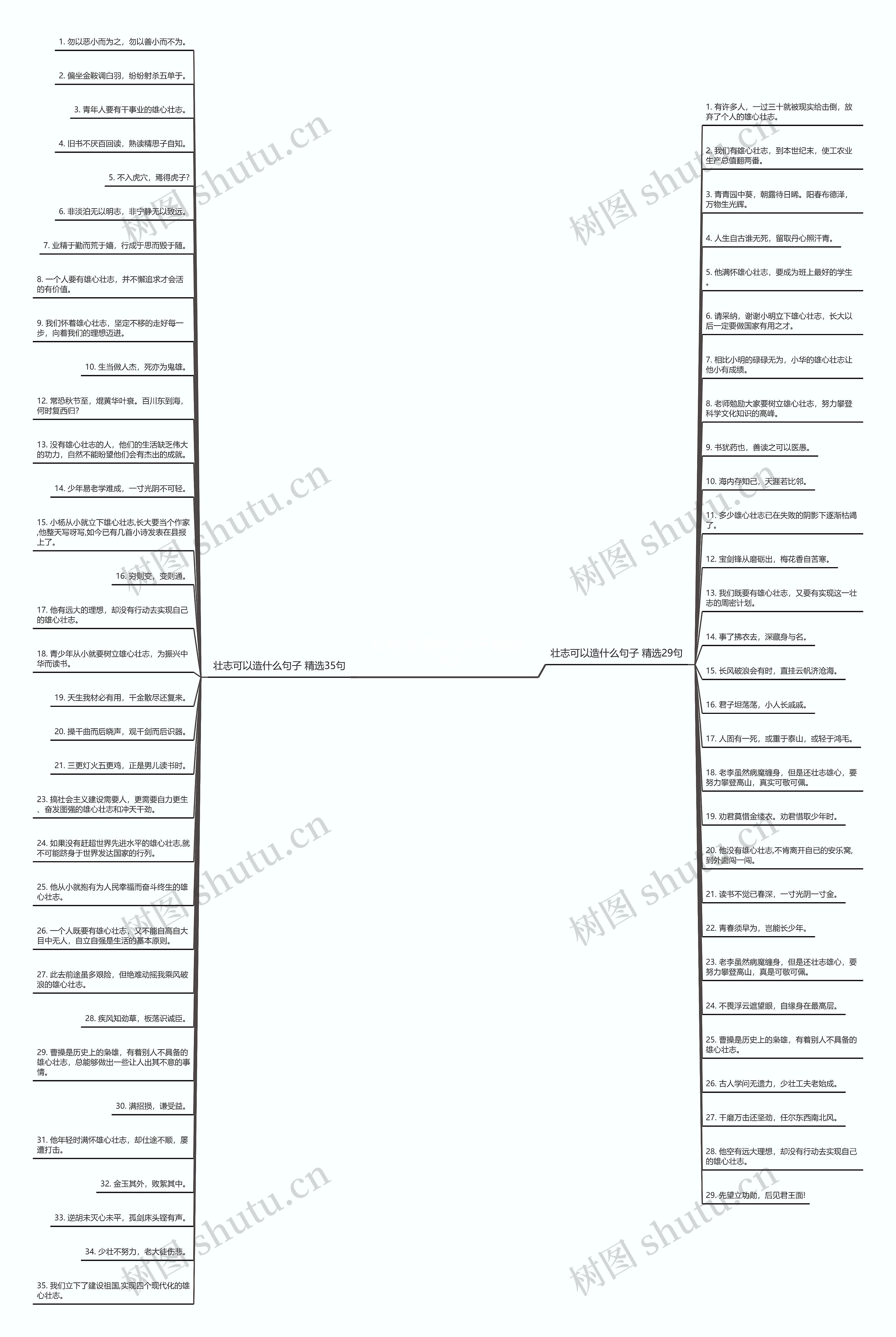 壮志可以造什么句子精选64句思维导图