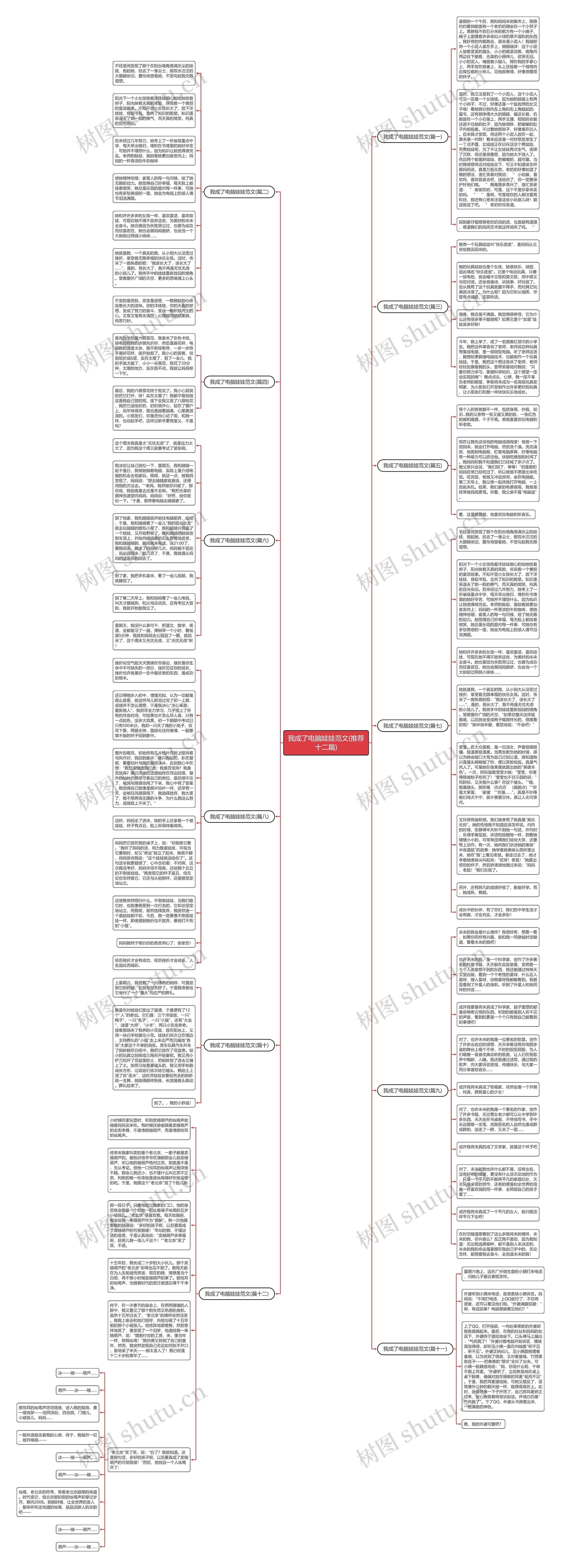 我成了电脑娃娃范文(推荐十二篇)思维导图