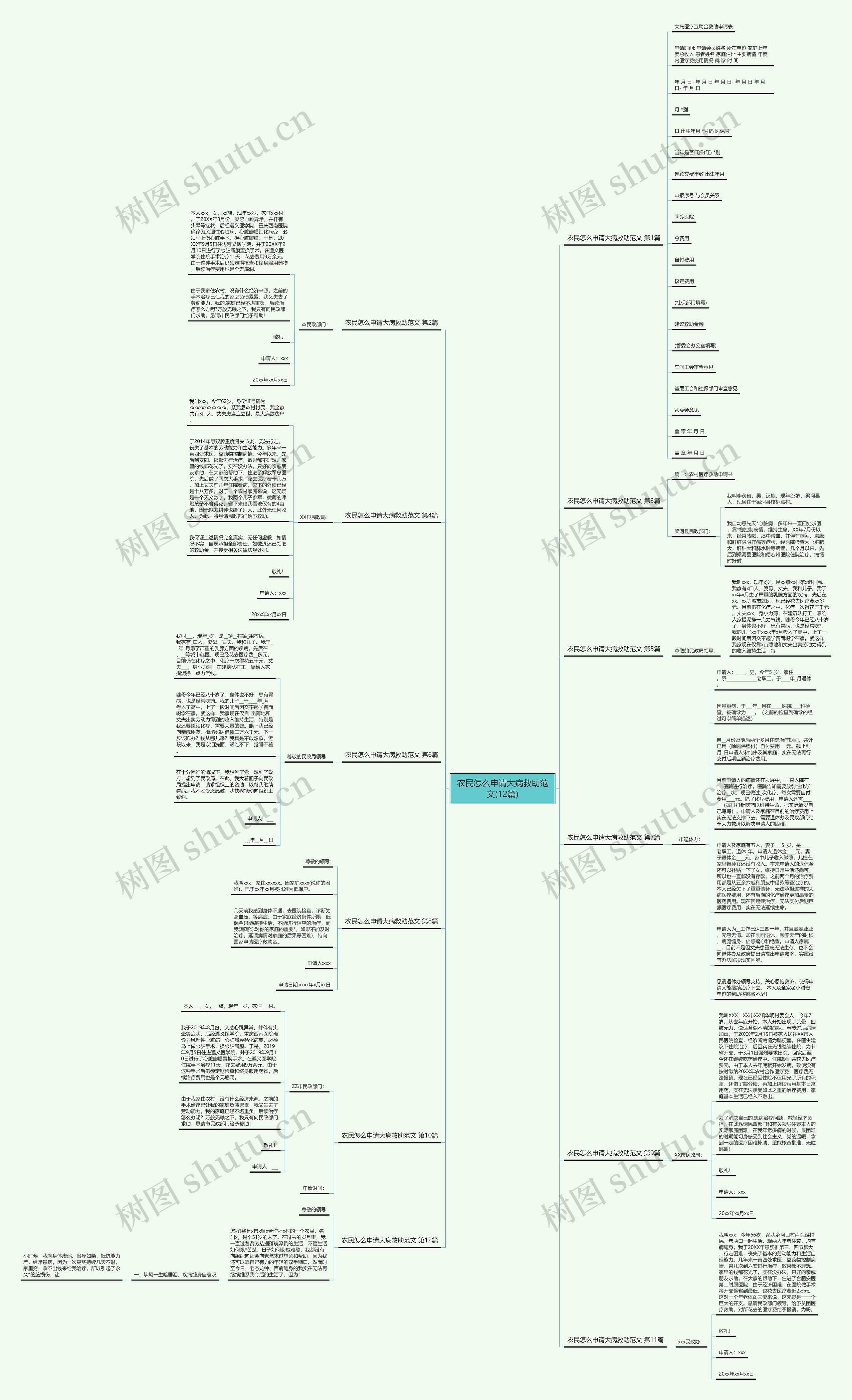 农民怎么申请大病救助范文(12篇)思维导图