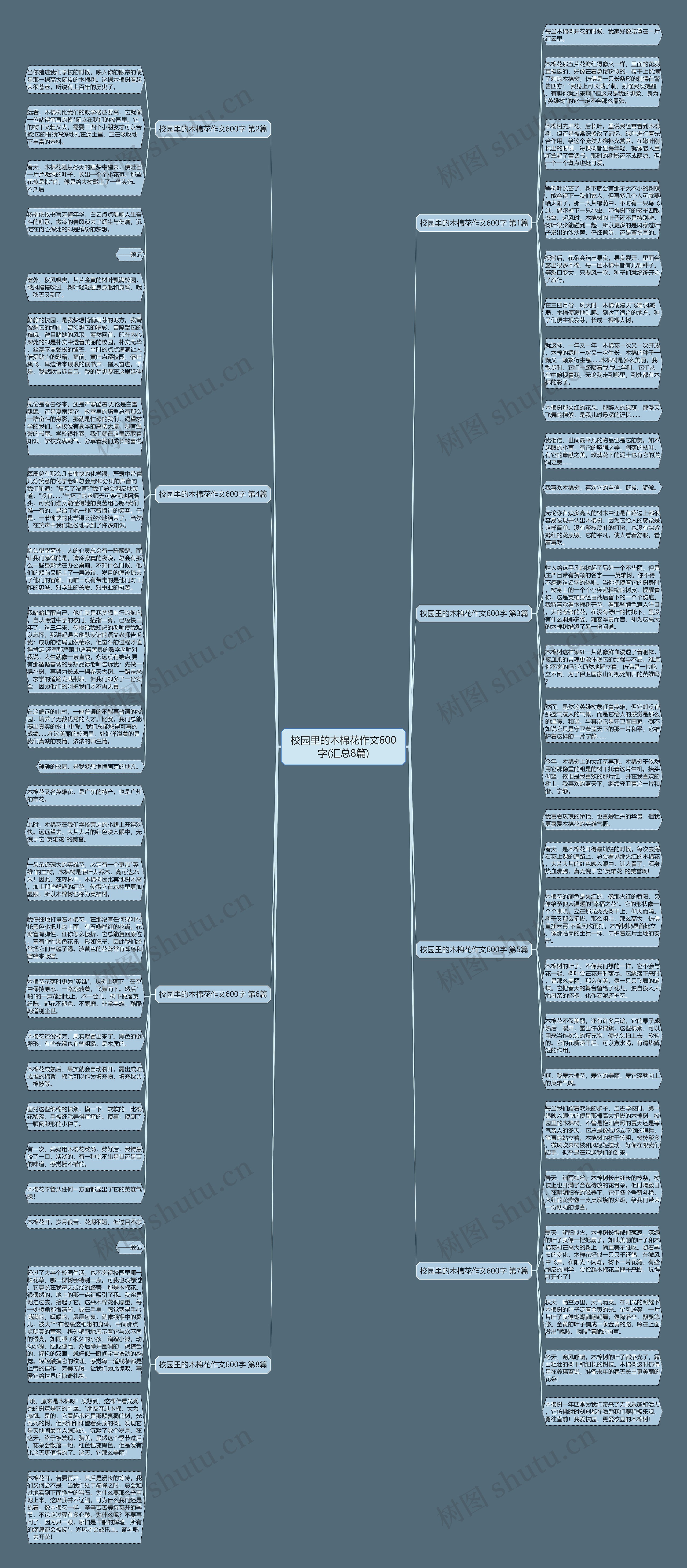校园里的木棉花作文600字(汇总8篇)思维导图