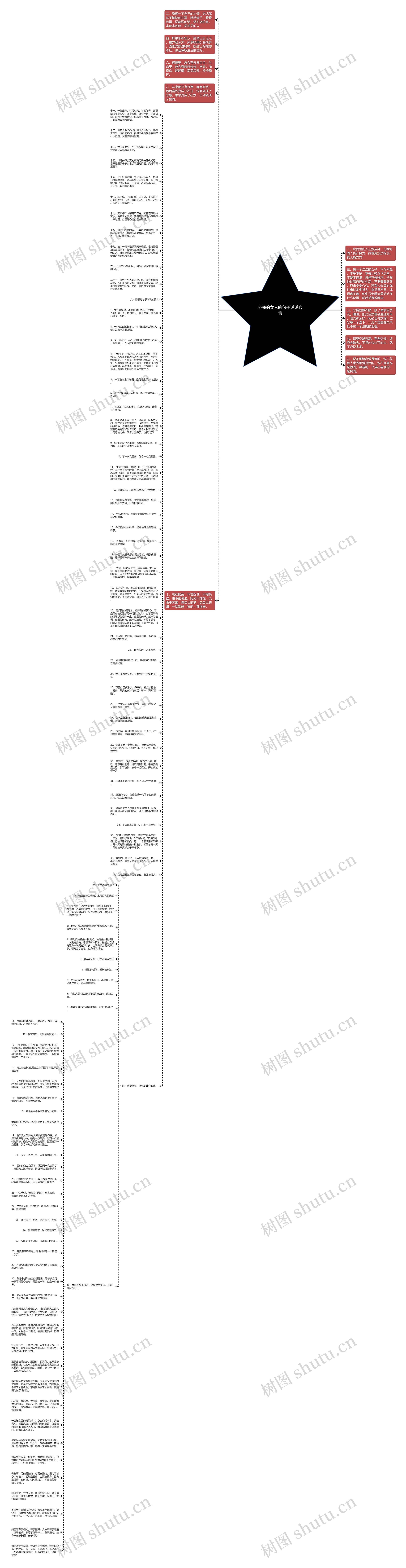 坚强的女人的句子说说心情思维导图