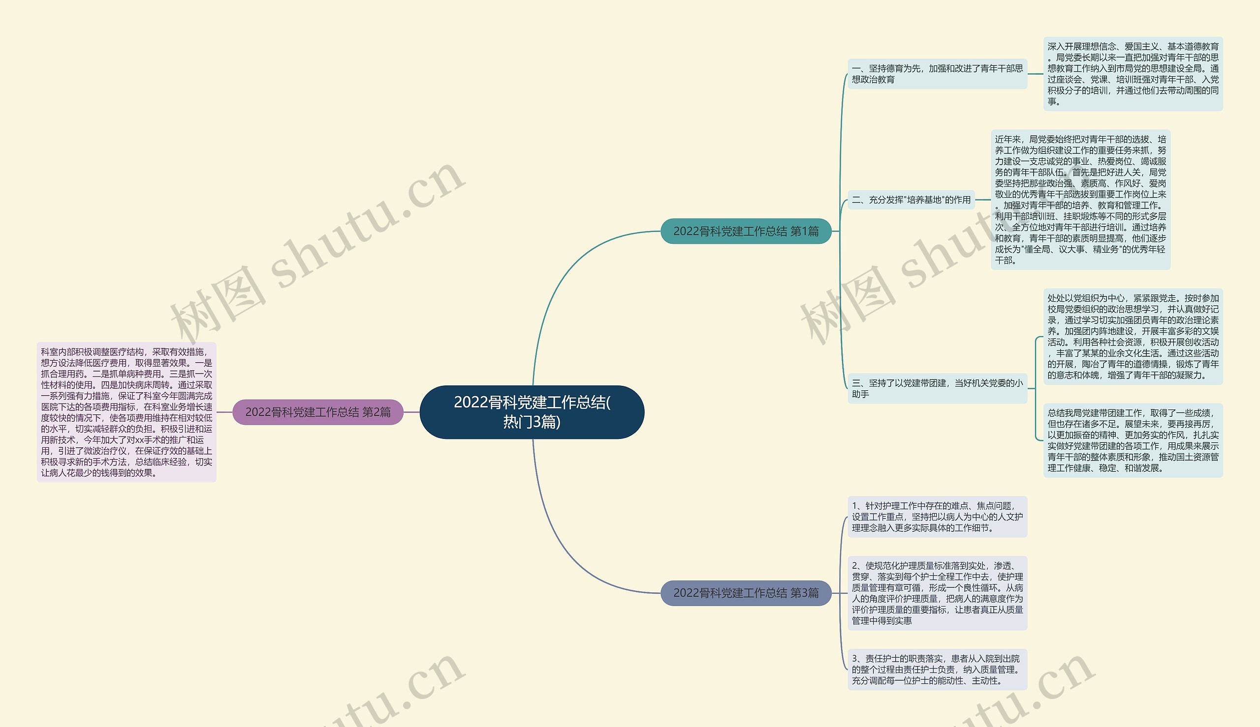 2022骨科党建工作总结(热门3篇)思维导图