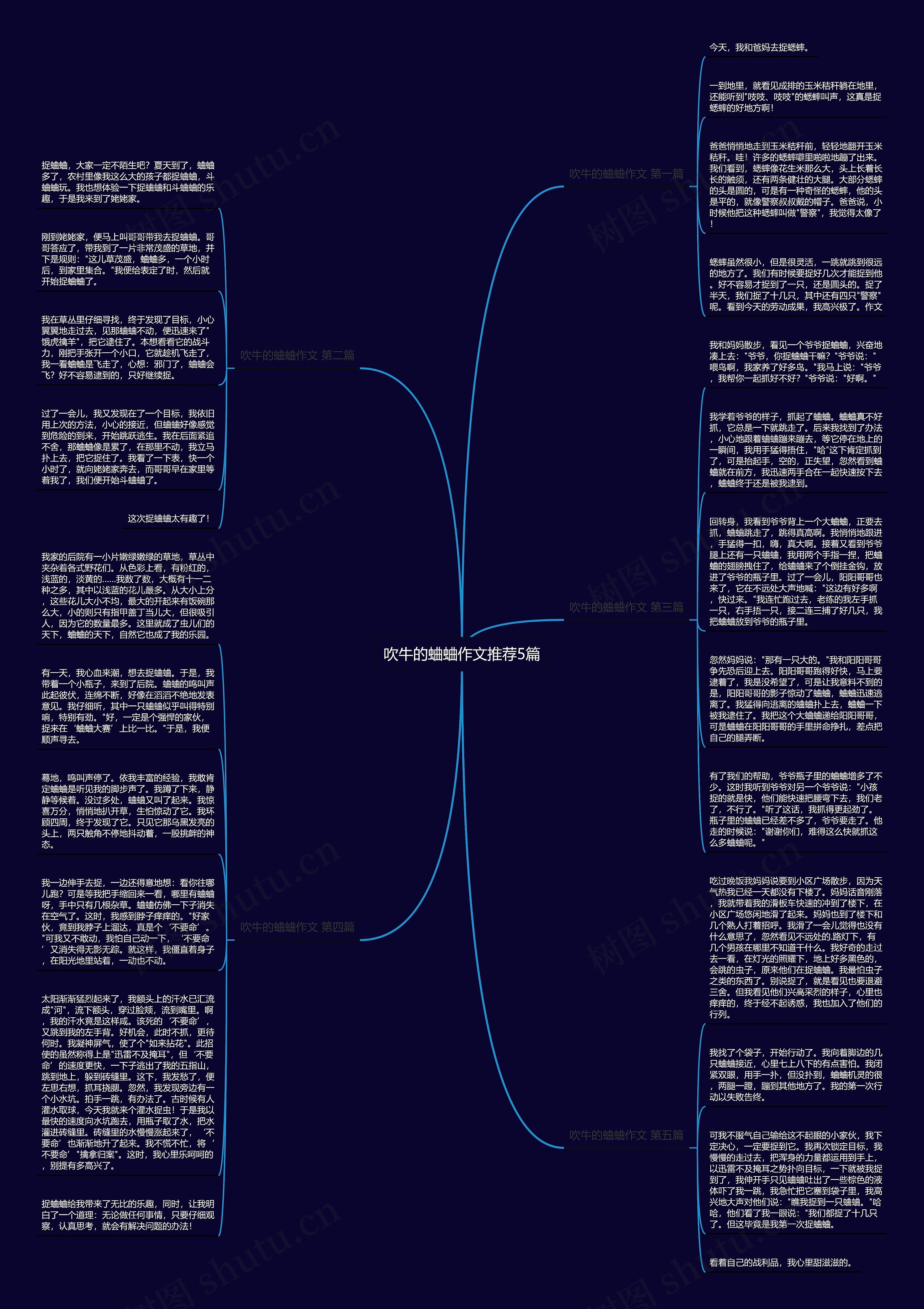 吹牛的蛐蛐作文推荐5篇思维导图