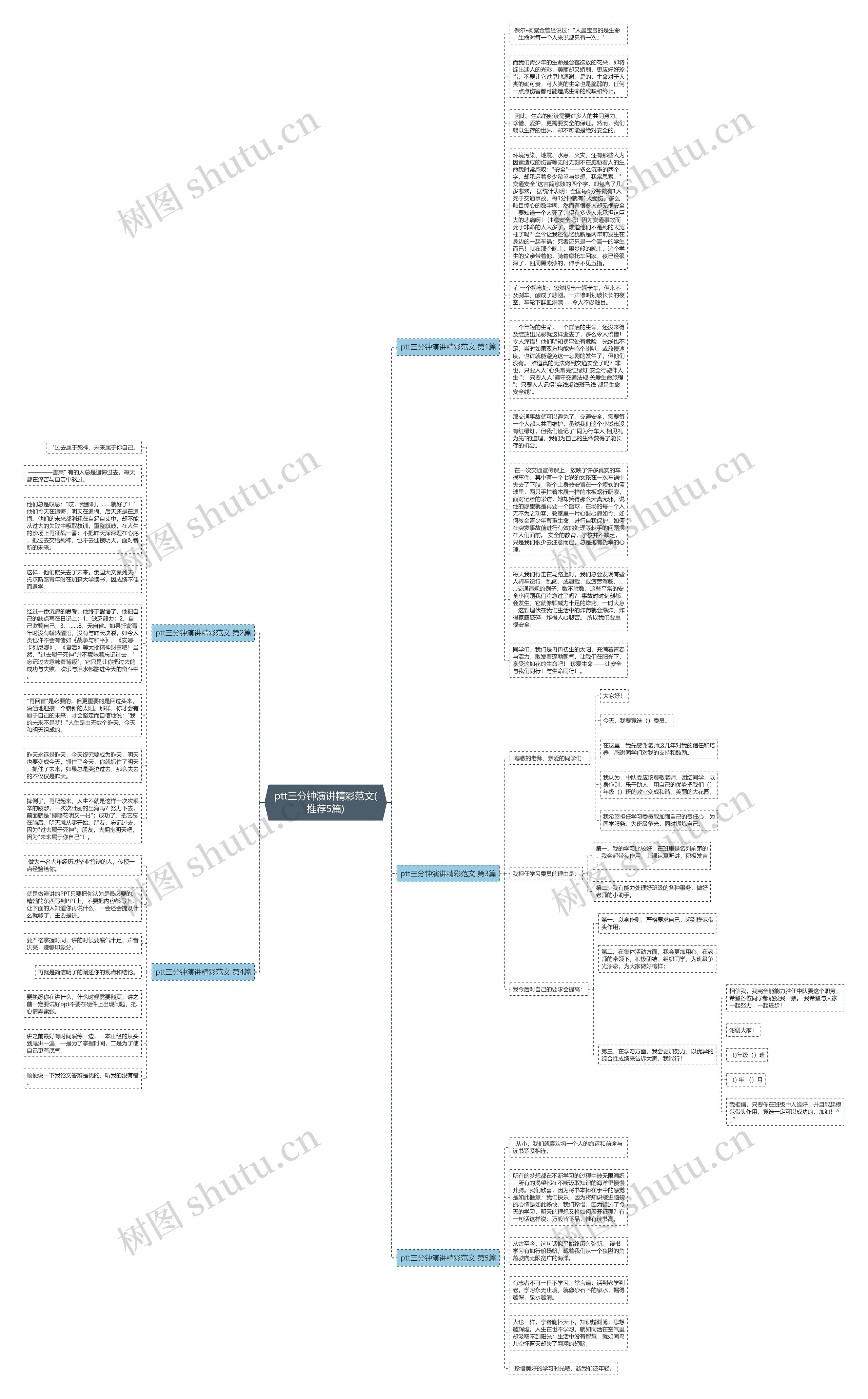 ptt三分钟演讲精彩范文(推荐5篇)思维导图