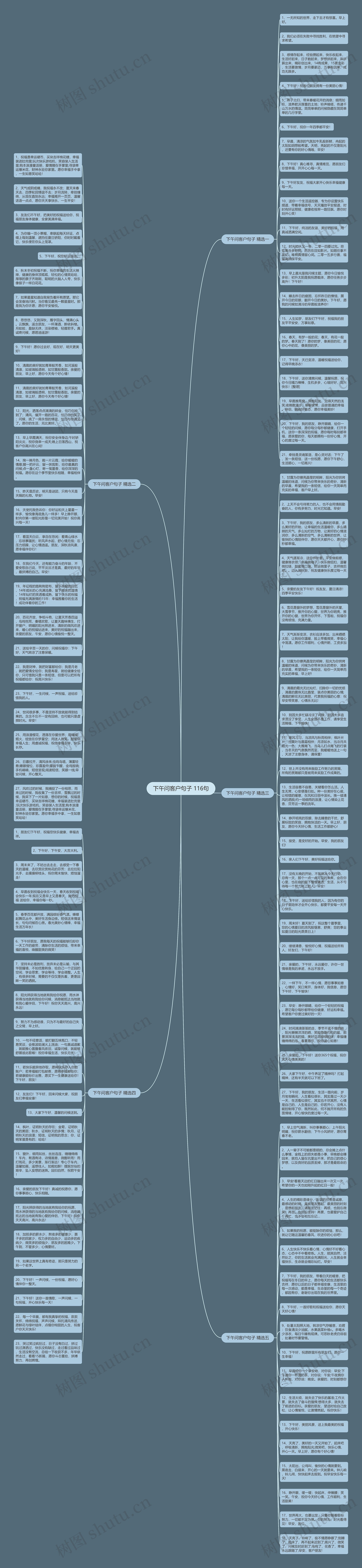下午问客户句子 116句思维导图