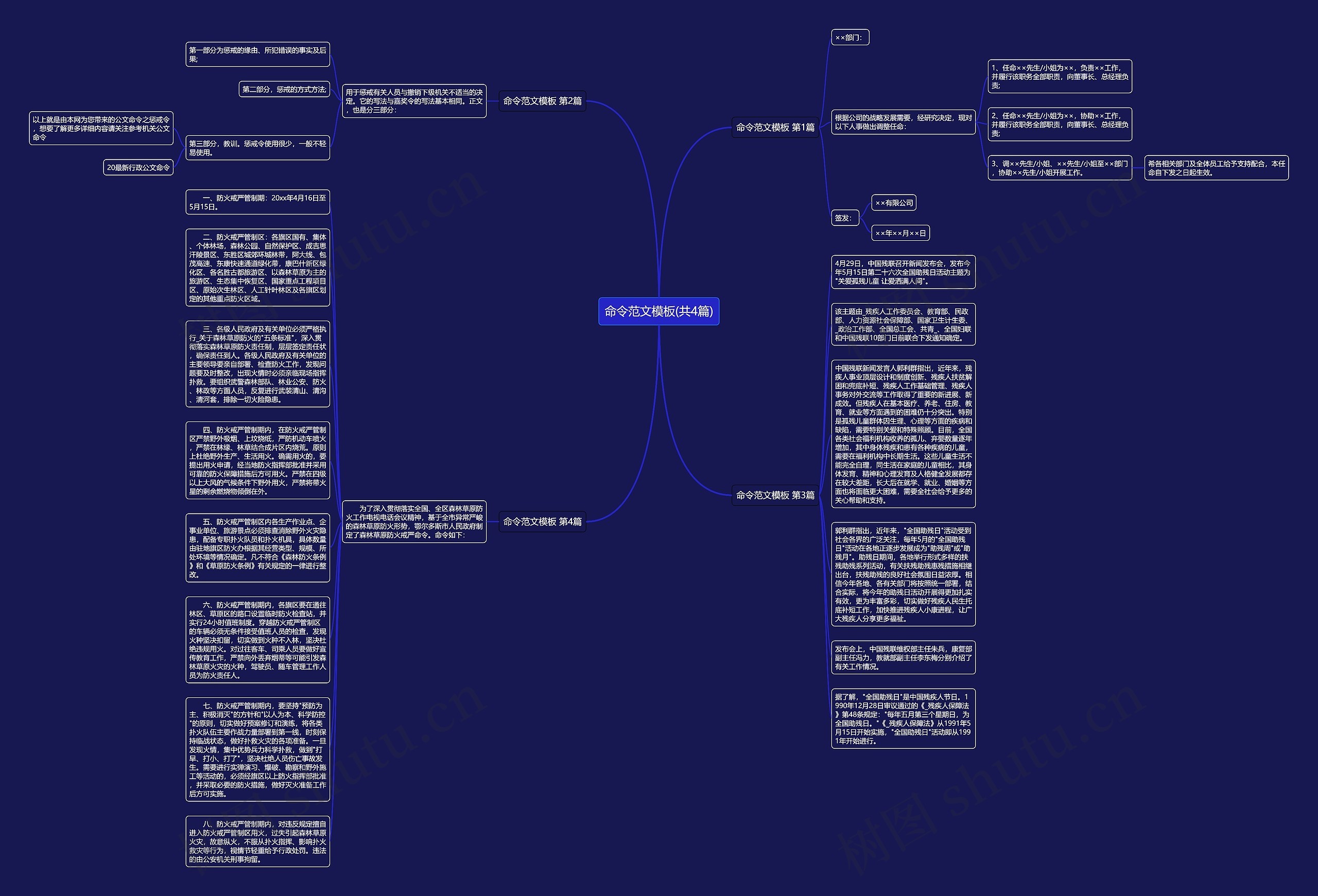 命令范文(共4篇)思维导图